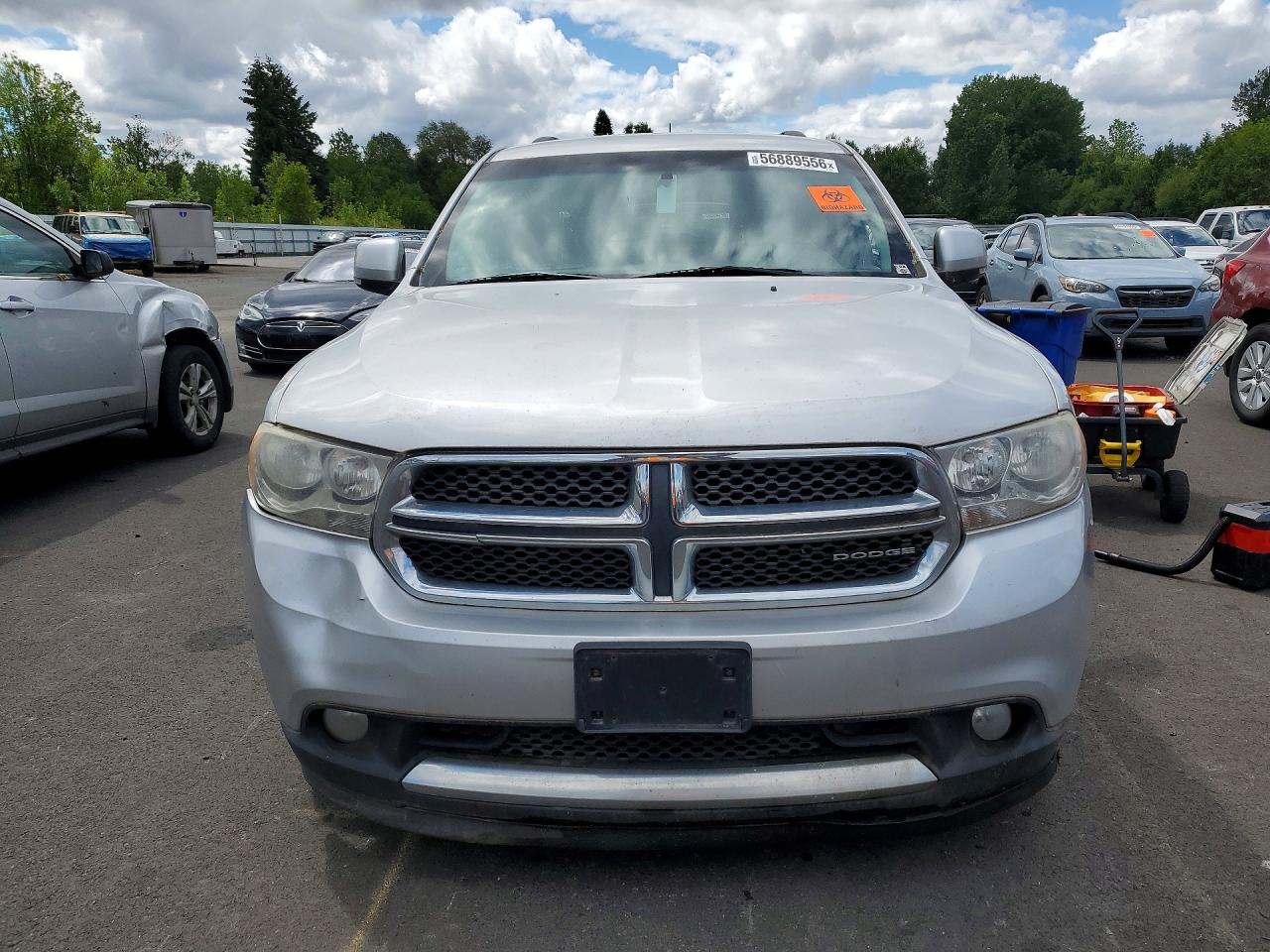 2012 Dodge Durango Crew Silver vin: 1C4RDJDG2CC107479