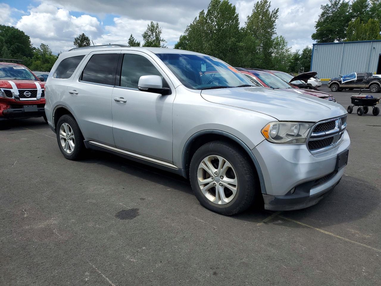 2012 Dodge Durango Crew Silver vin: 1C4RDJDG2CC107479