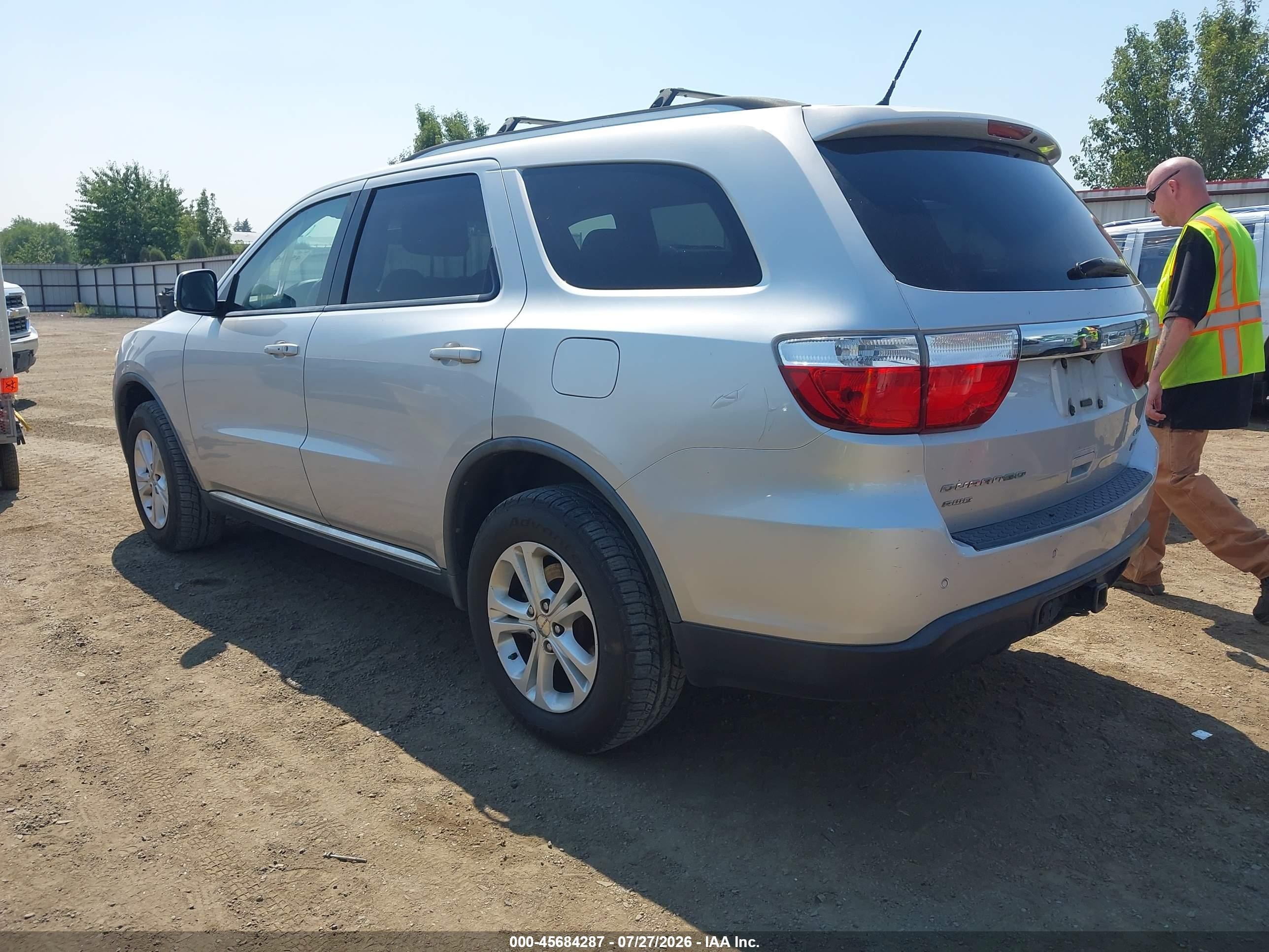 2012 Dodge Durango Crew Silver vin: 1C4RDJDG2CC152941