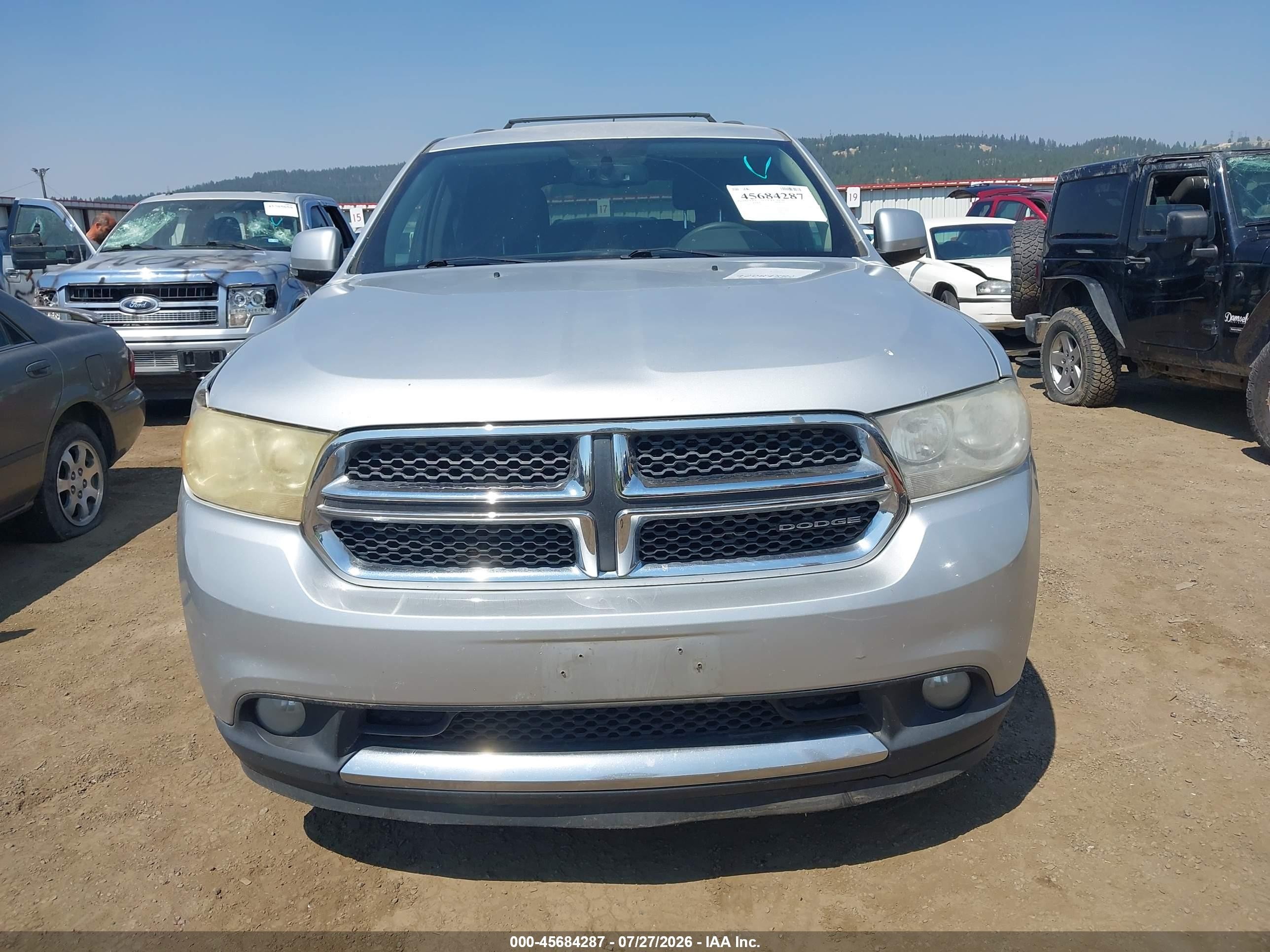 2012 Dodge Durango Crew Silver vin: 1C4RDJDG2CC152941