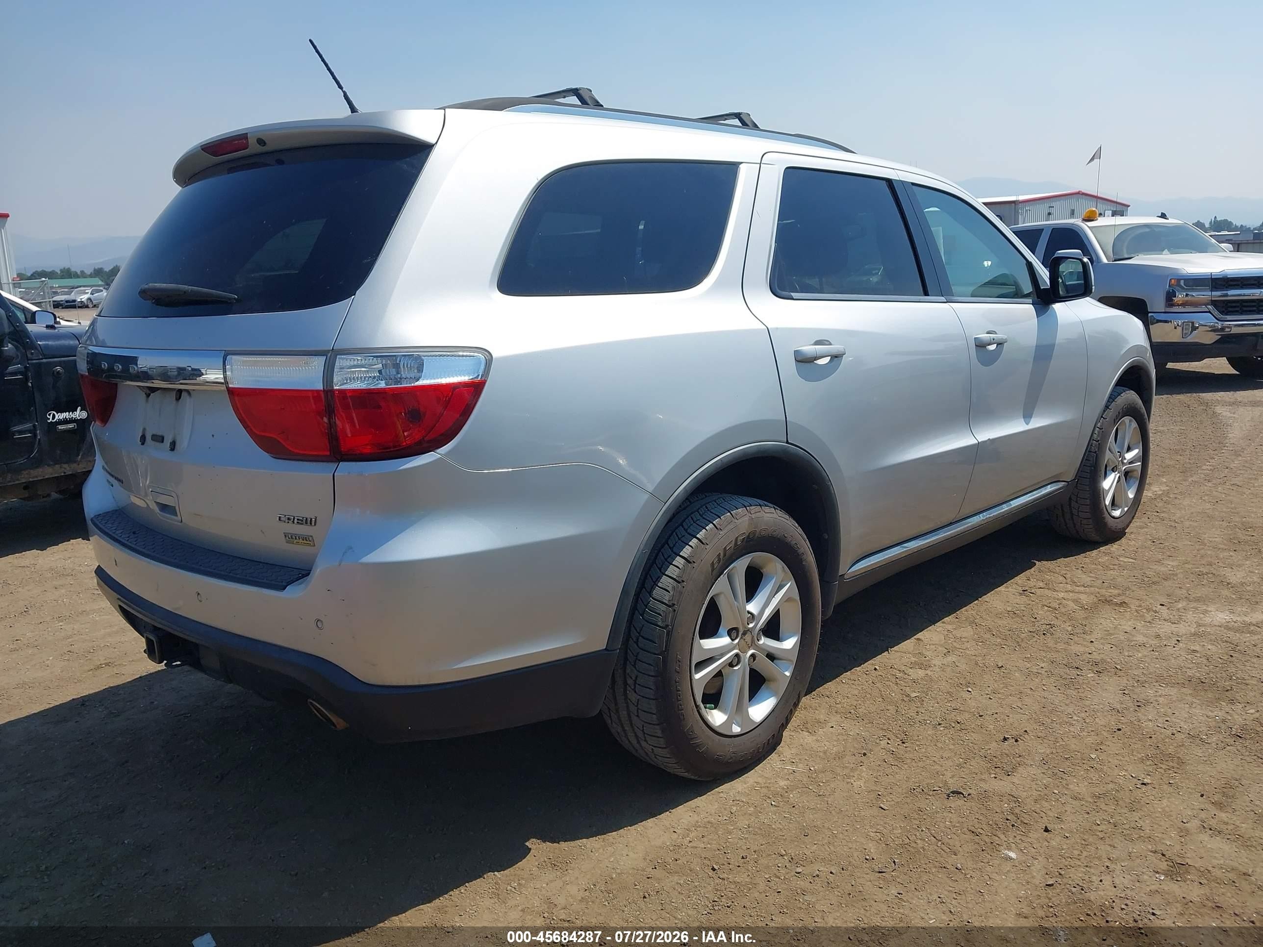 2012 Dodge Durango Crew Silver vin: 1C4RDJDG2CC152941