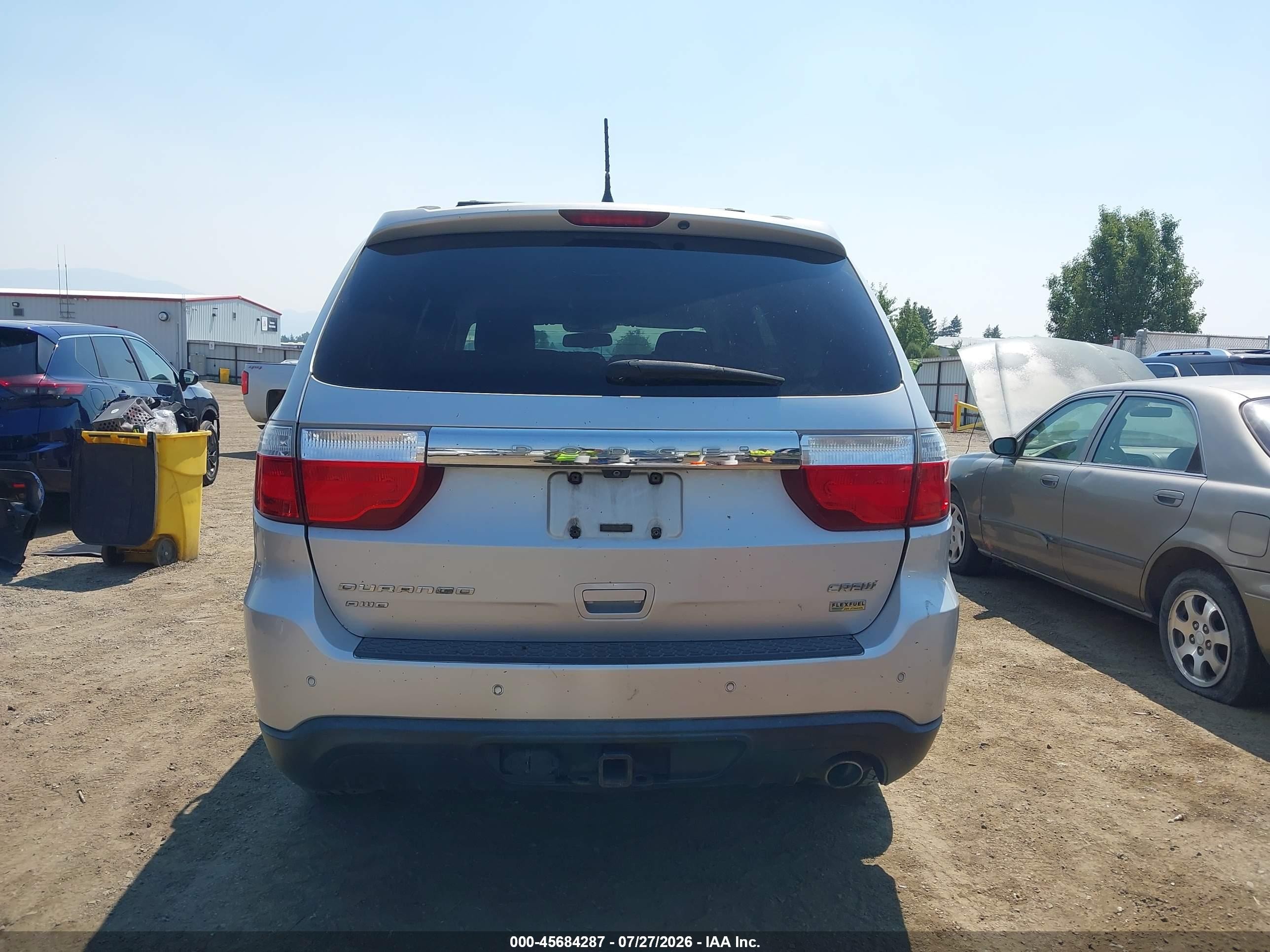 2012 Dodge Durango Crew Silver vin: 1C4RDJDG2CC152941