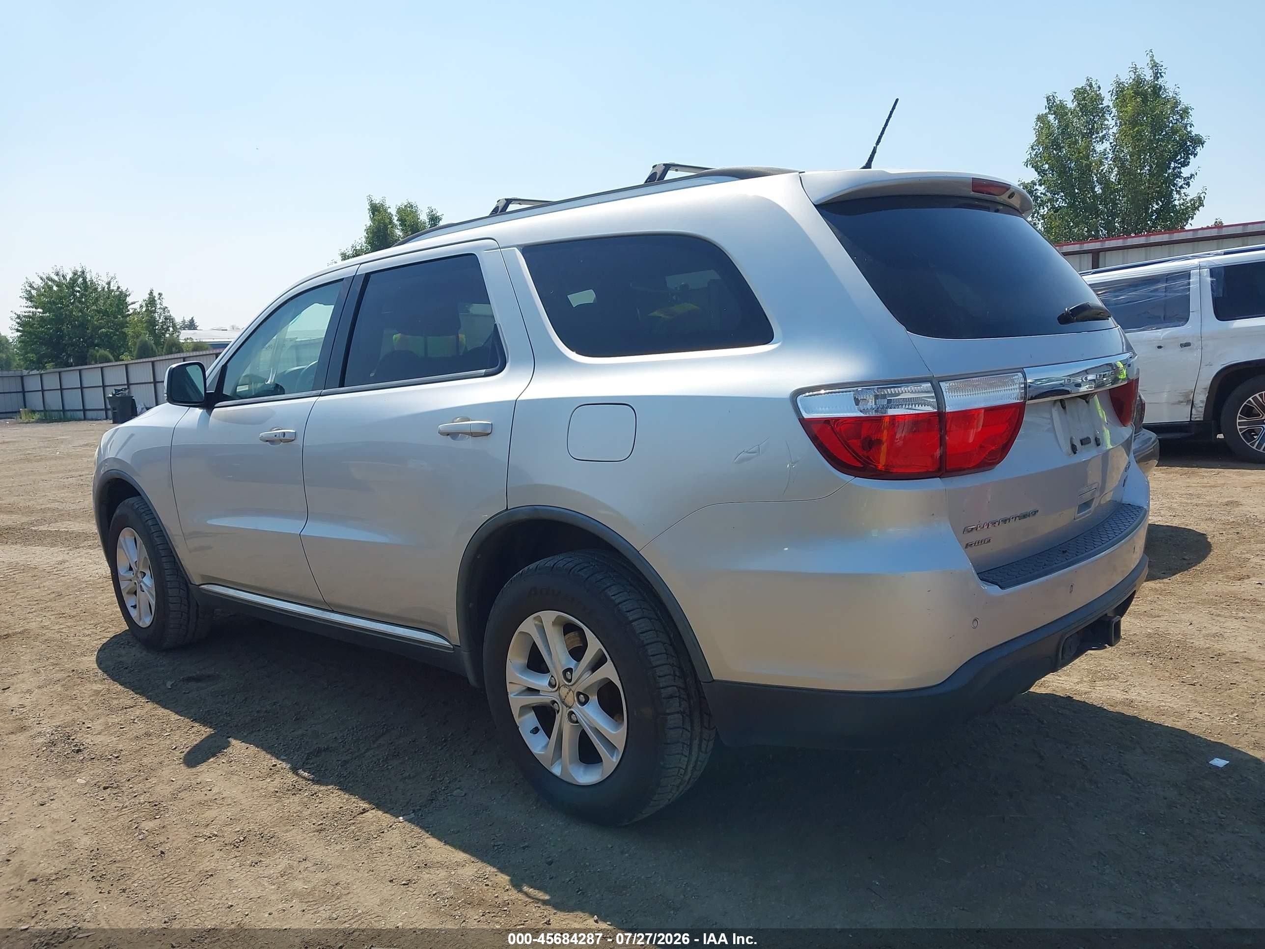 2012 Dodge Durango Crew Silver vin: 1C4RDJDG2CC152941