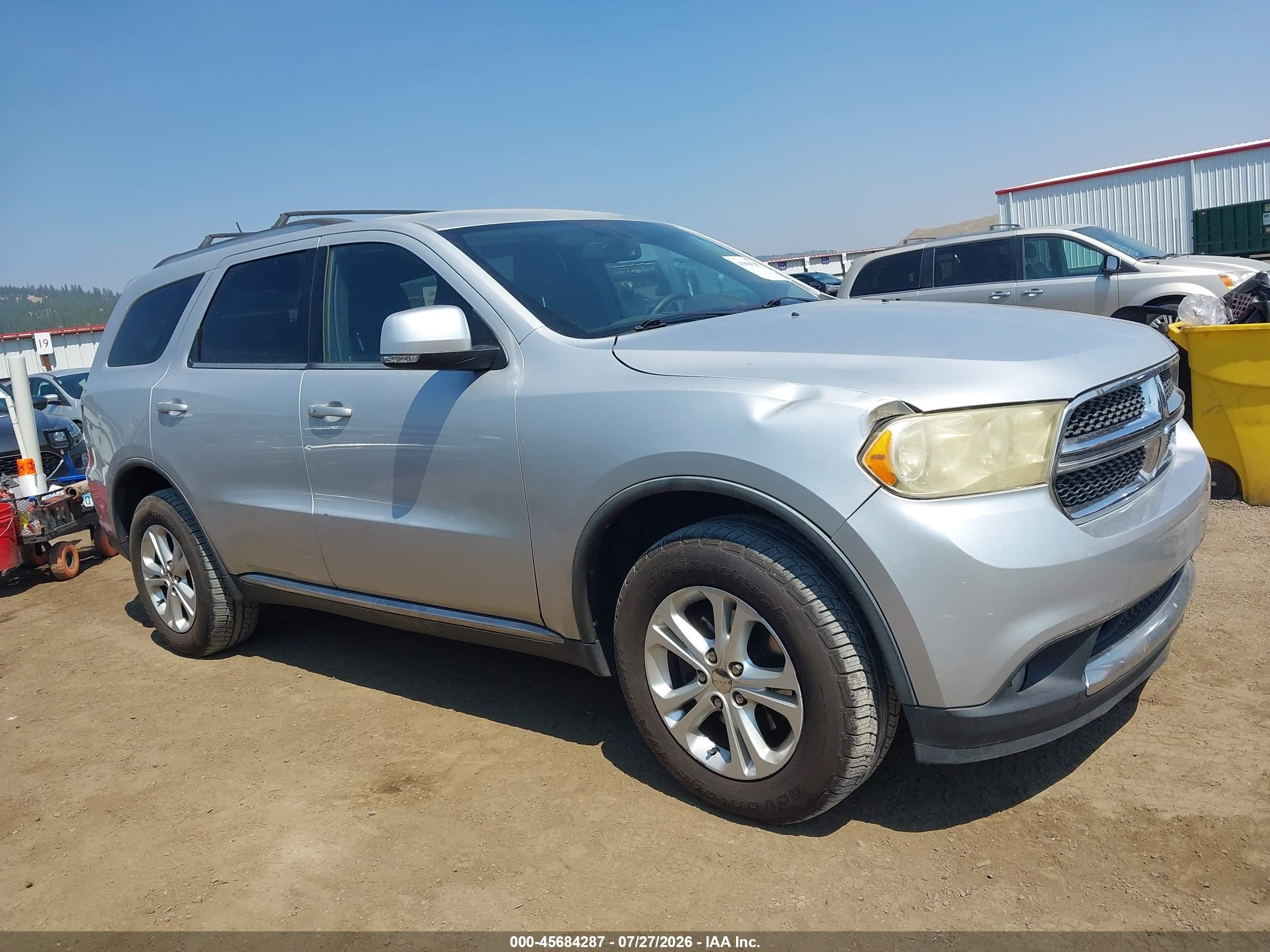 2012 Dodge Durango Crew Silver vin: 1C4RDJDG2CC152941