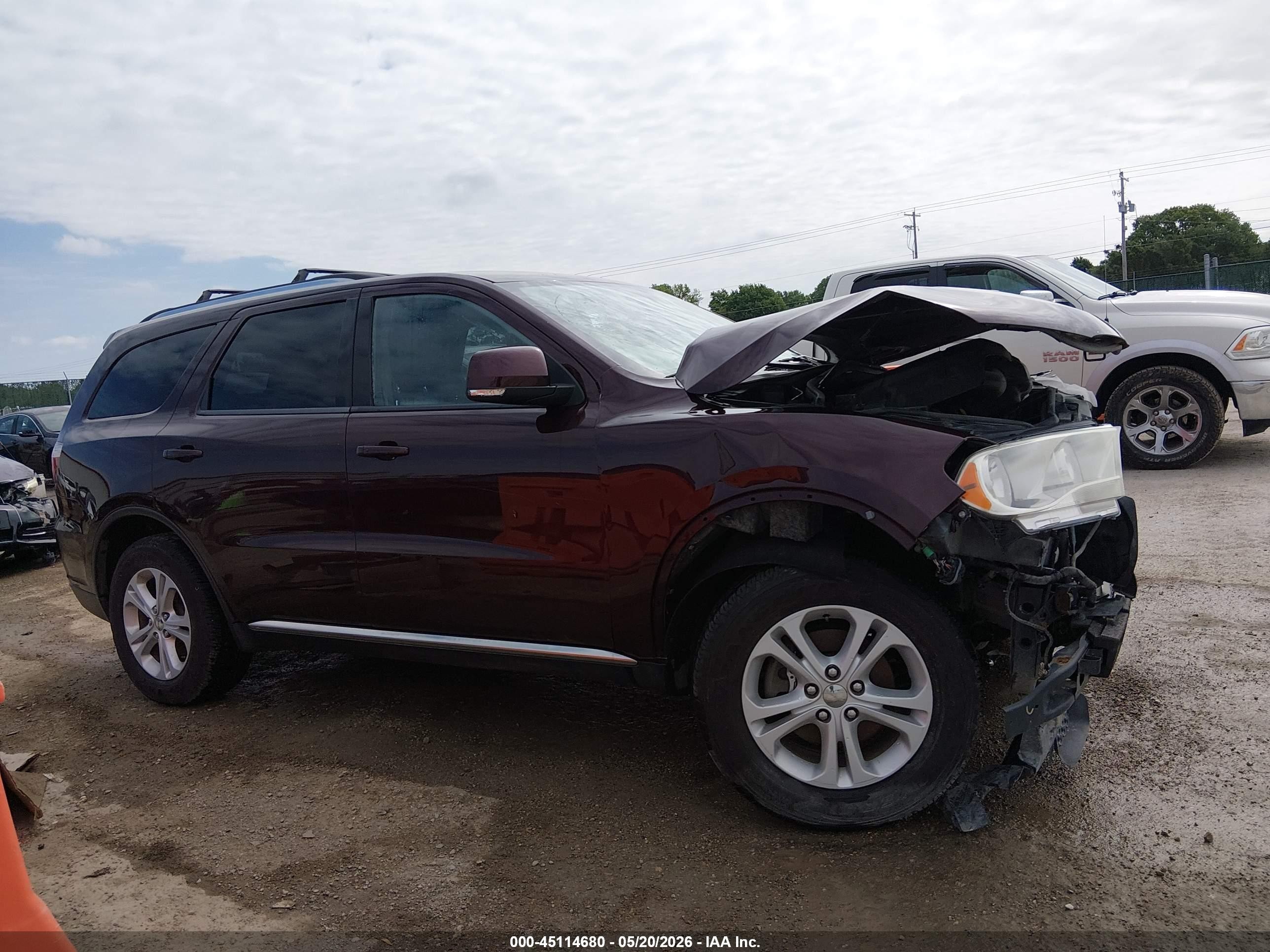 2012 Dodge Durango Crew Burgundy vin: 1C4RDJDG2CC322070