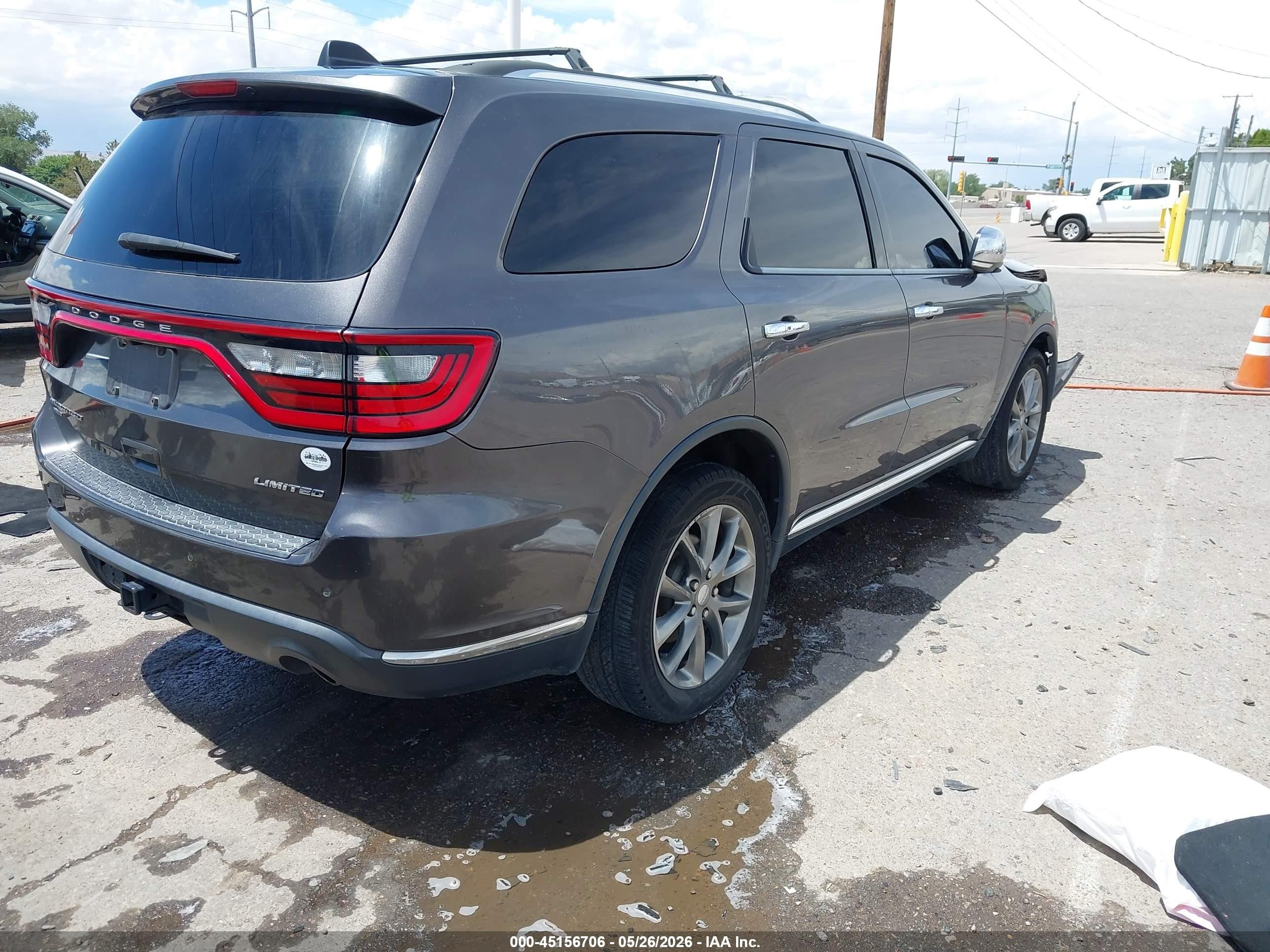 2014 Dodge Durango Limited Gray vin: 1C4RDJDG2EC306843