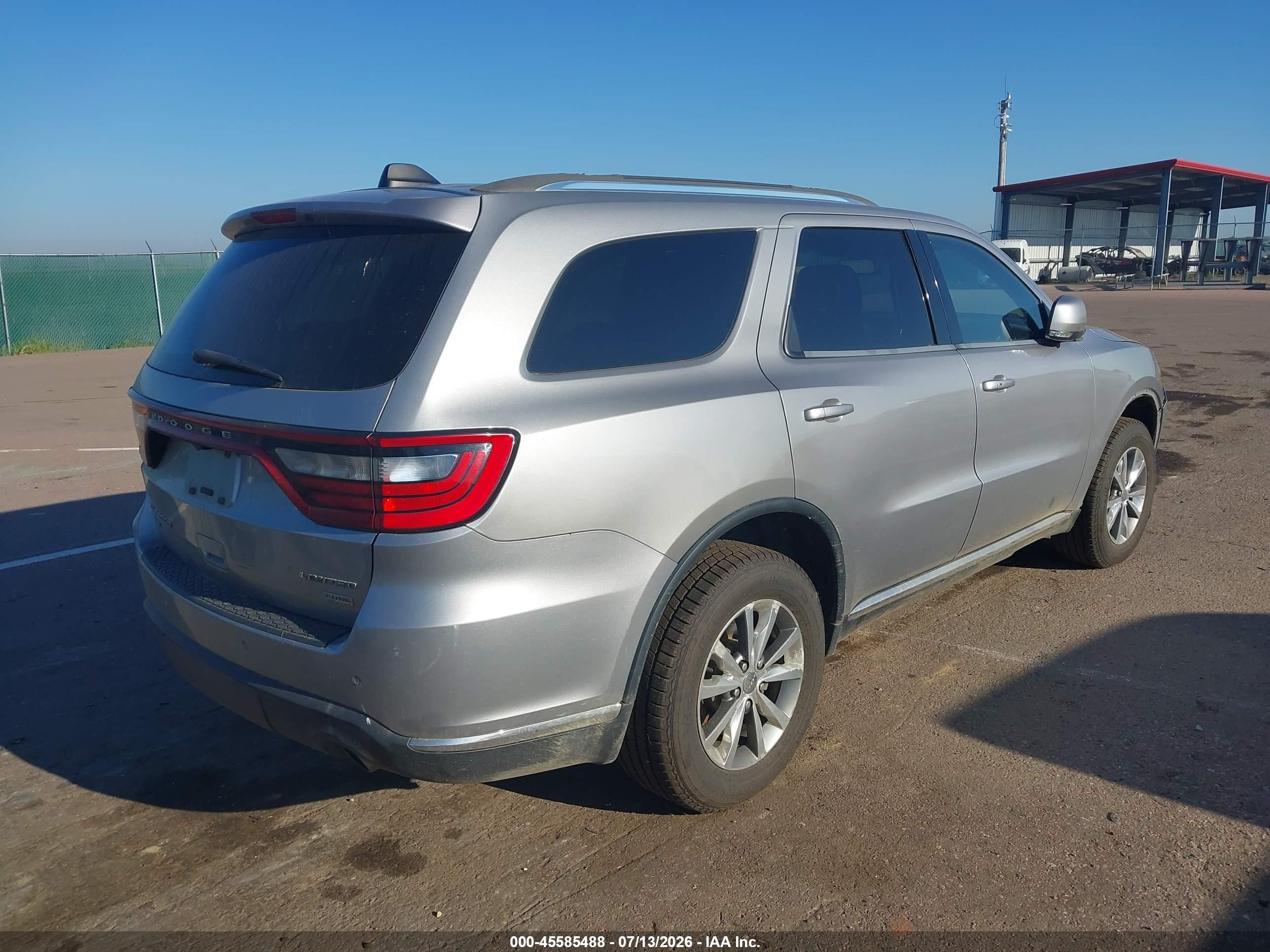 2014 Dodge Durango Limited Silver vin: 1C4RDJDG2EC481724
