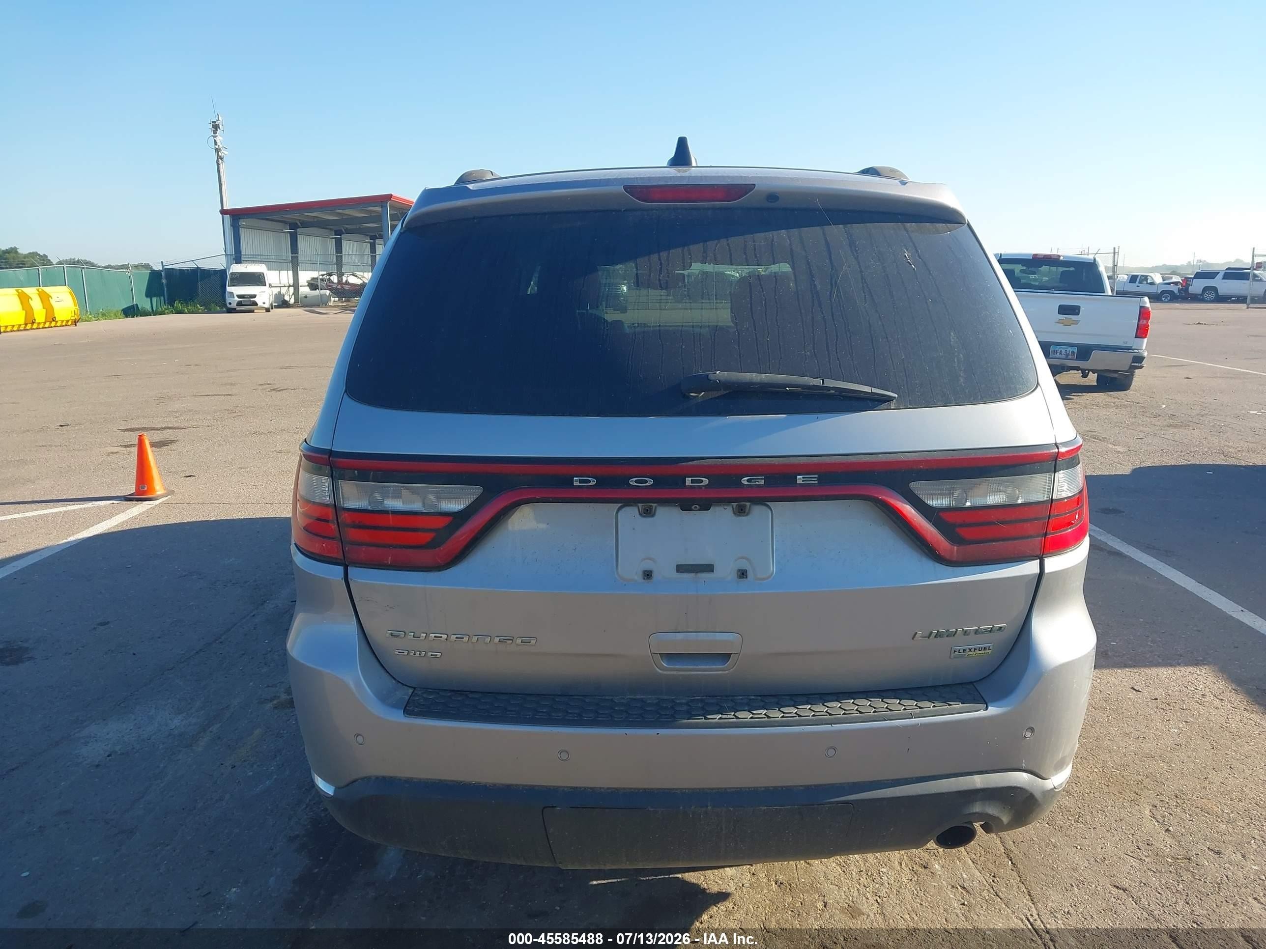 2014 Dodge Durango Limited Silver vin: 1C4RDJDG2EC481724