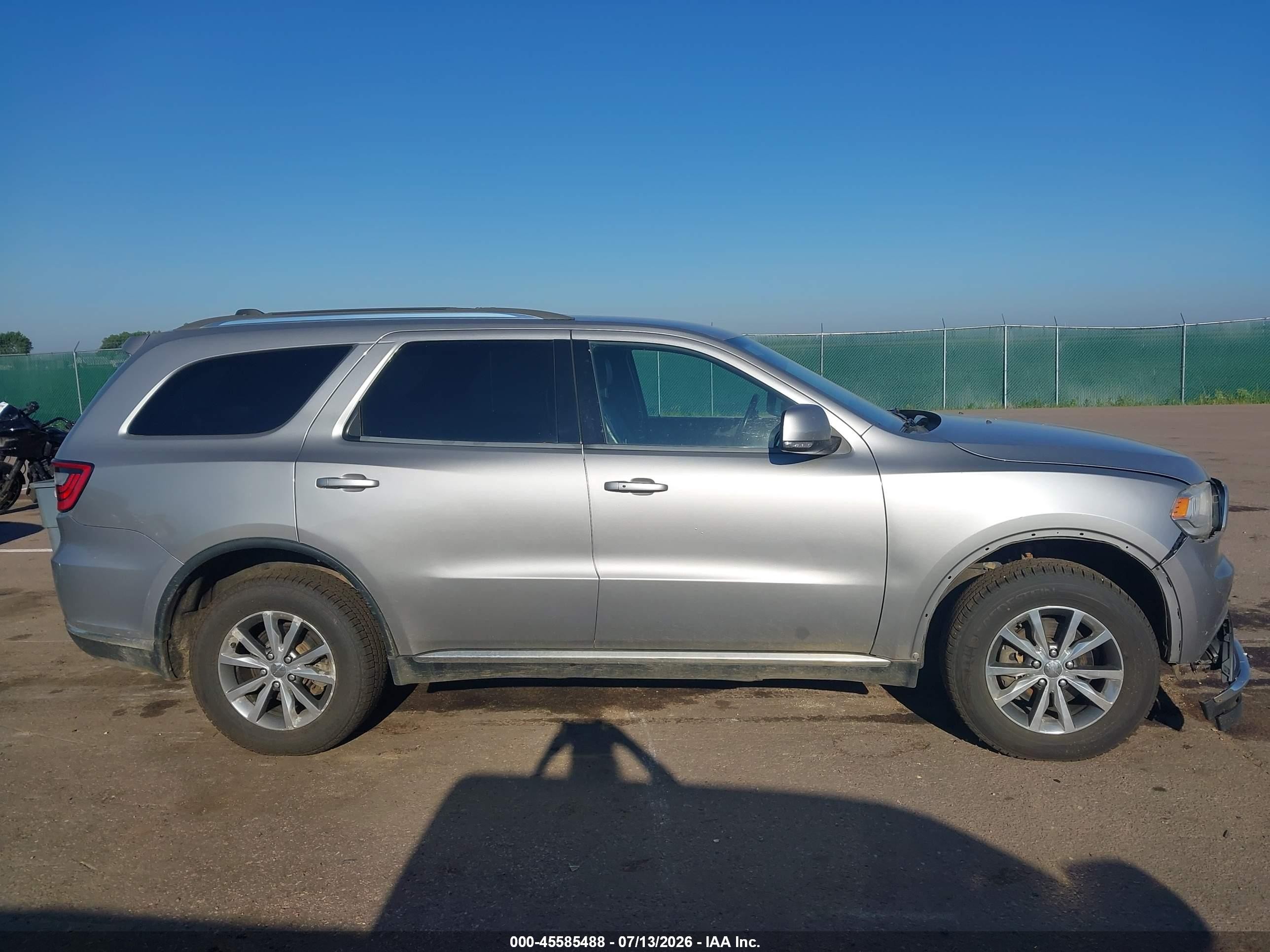 2014 Dodge Durango Limited Silver vin: 1C4RDJDG2EC481724