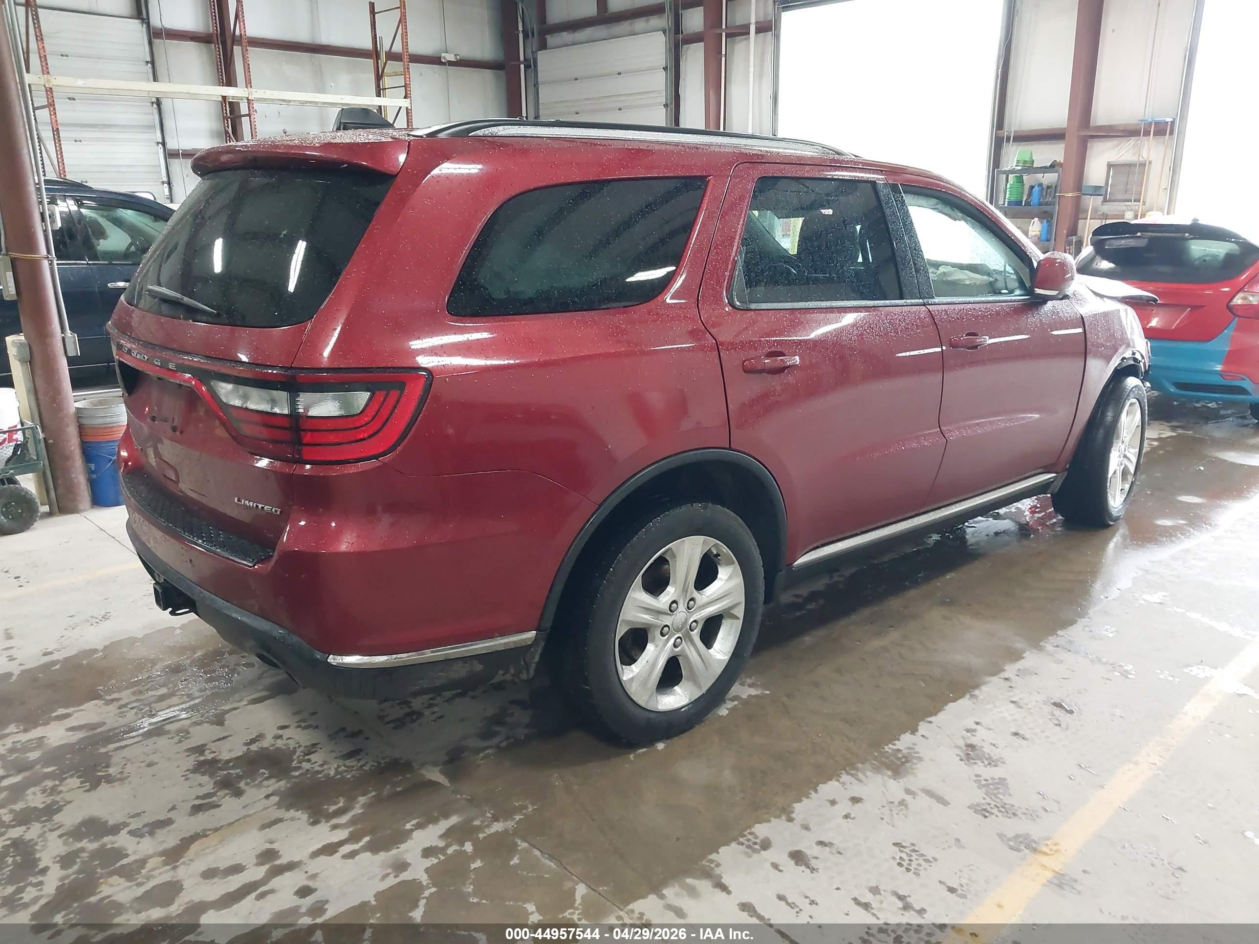 2014 Dodge Durango Limited Burgundy vin: 1C4RDJDG2EC592807