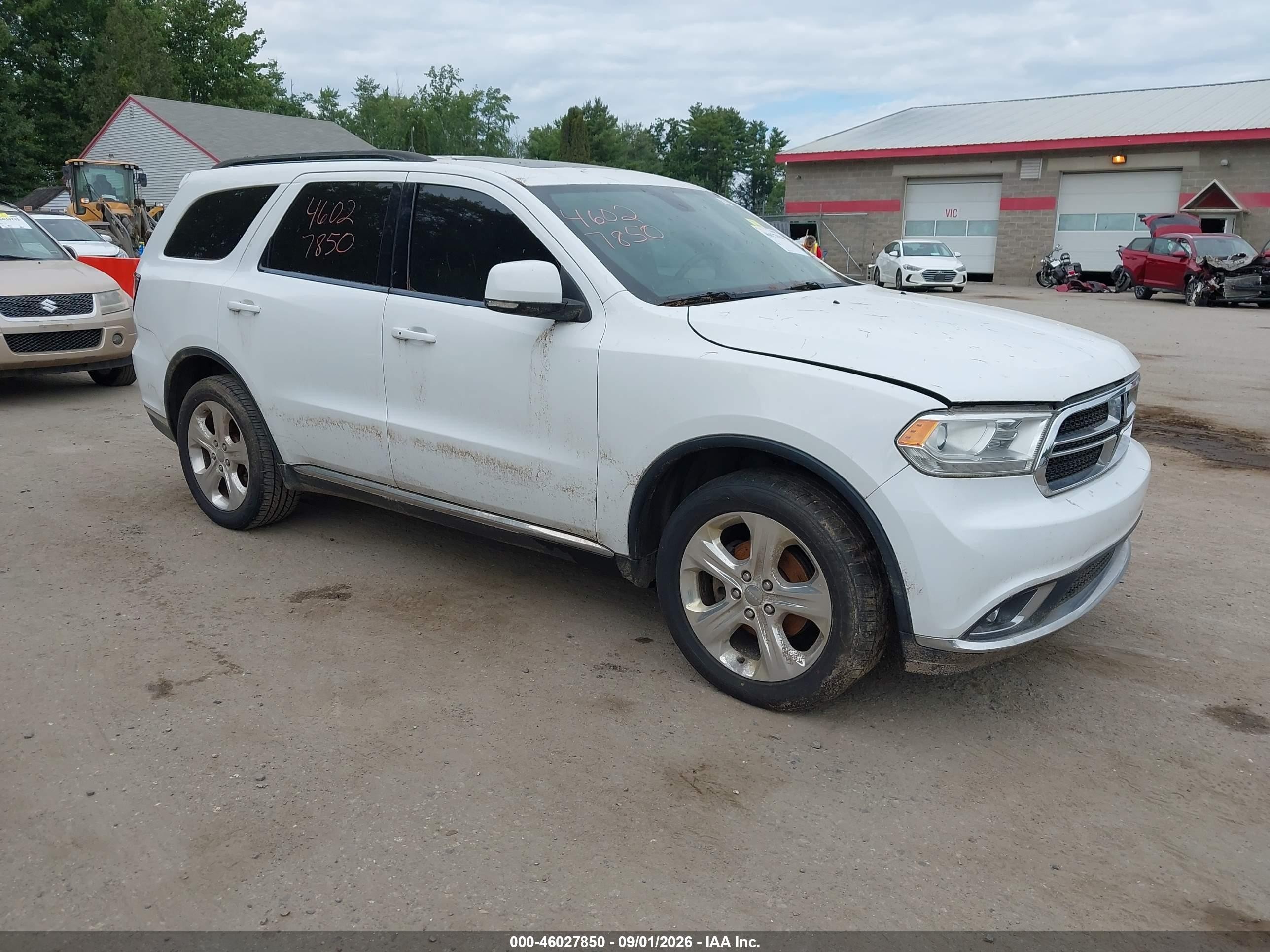 2014 Dodge Durango Limited White vin: 1C4RDJDG2EC978028