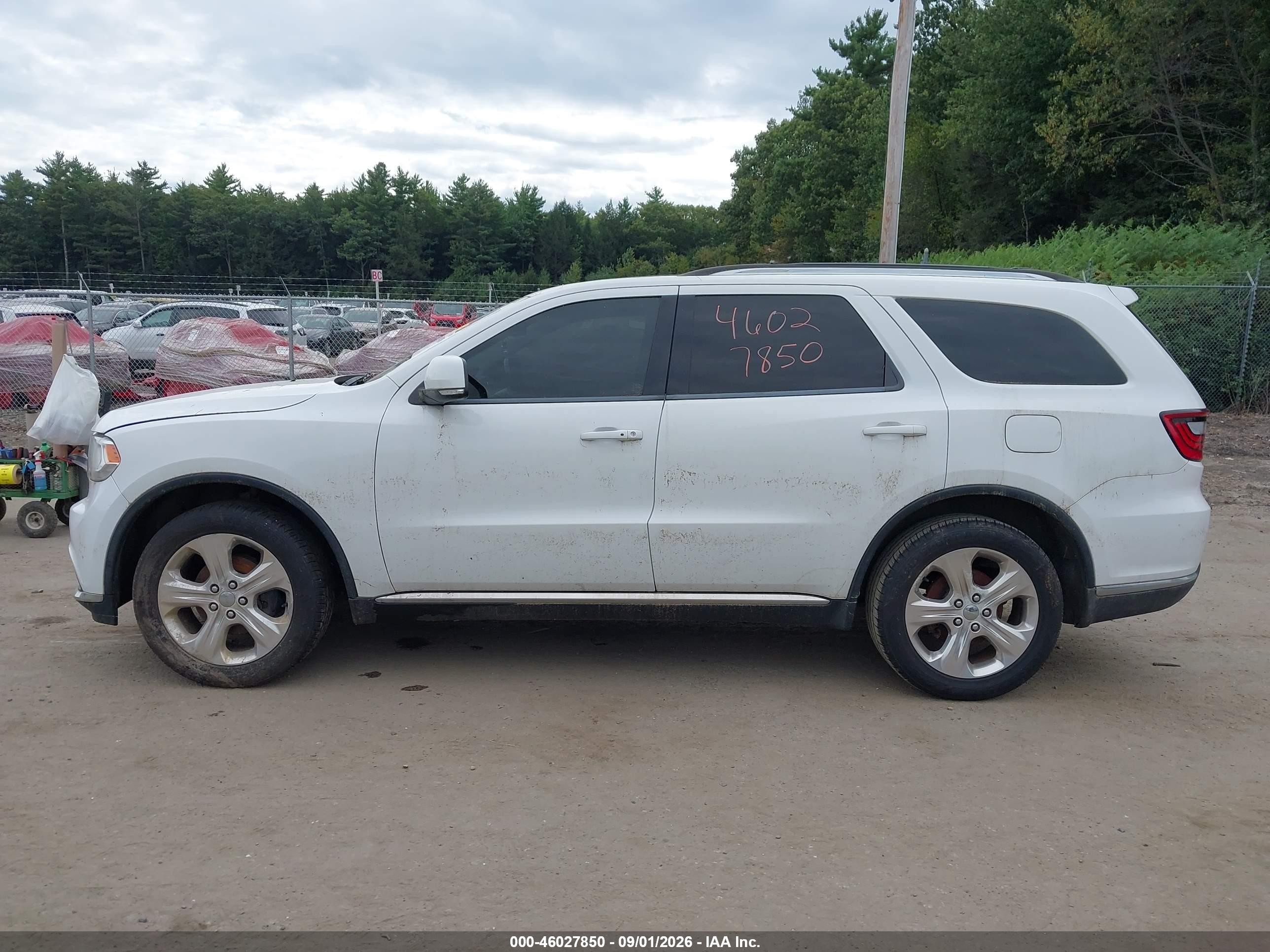 2014 Dodge Durango Limited White vin: 1C4RDJDG2EC978028