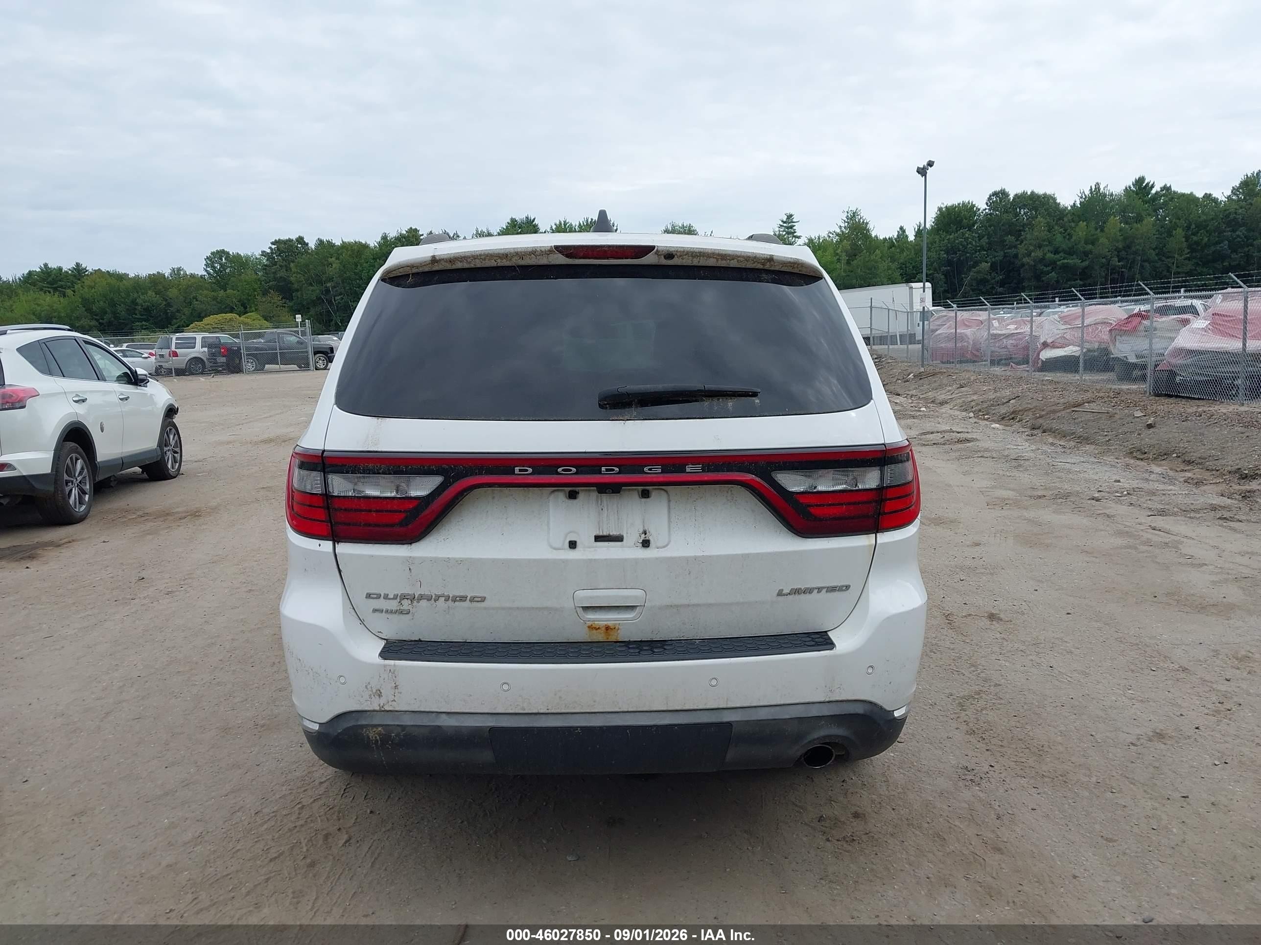 2014 Dodge Durango Limited White vin: 1C4RDJDG2EC978028
