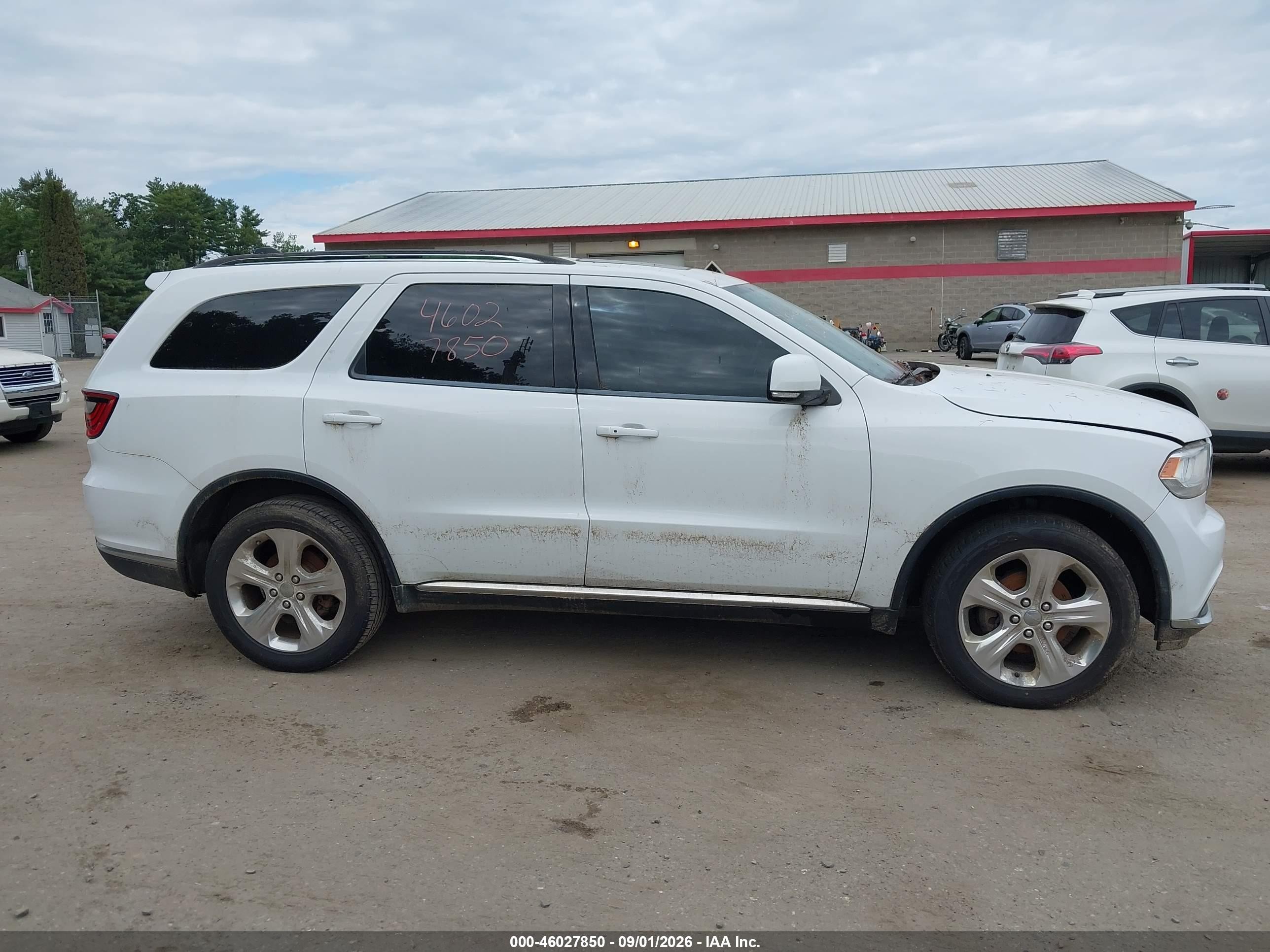 2014 Dodge Durango Limited White vin: 1C4RDJDG2EC978028