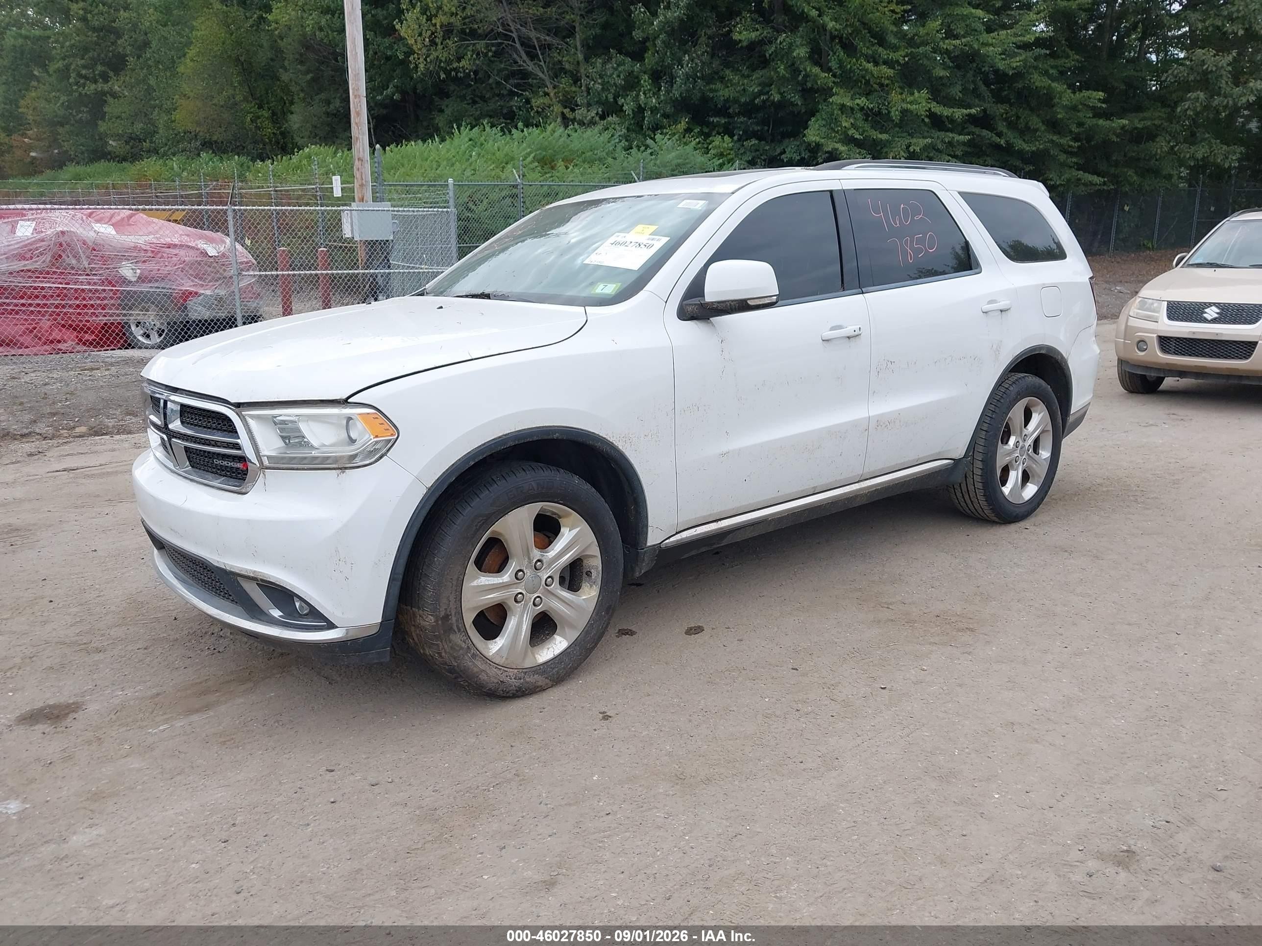 2014 Dodge Durango Limited White vin: 1C4RDJDG2EC978028