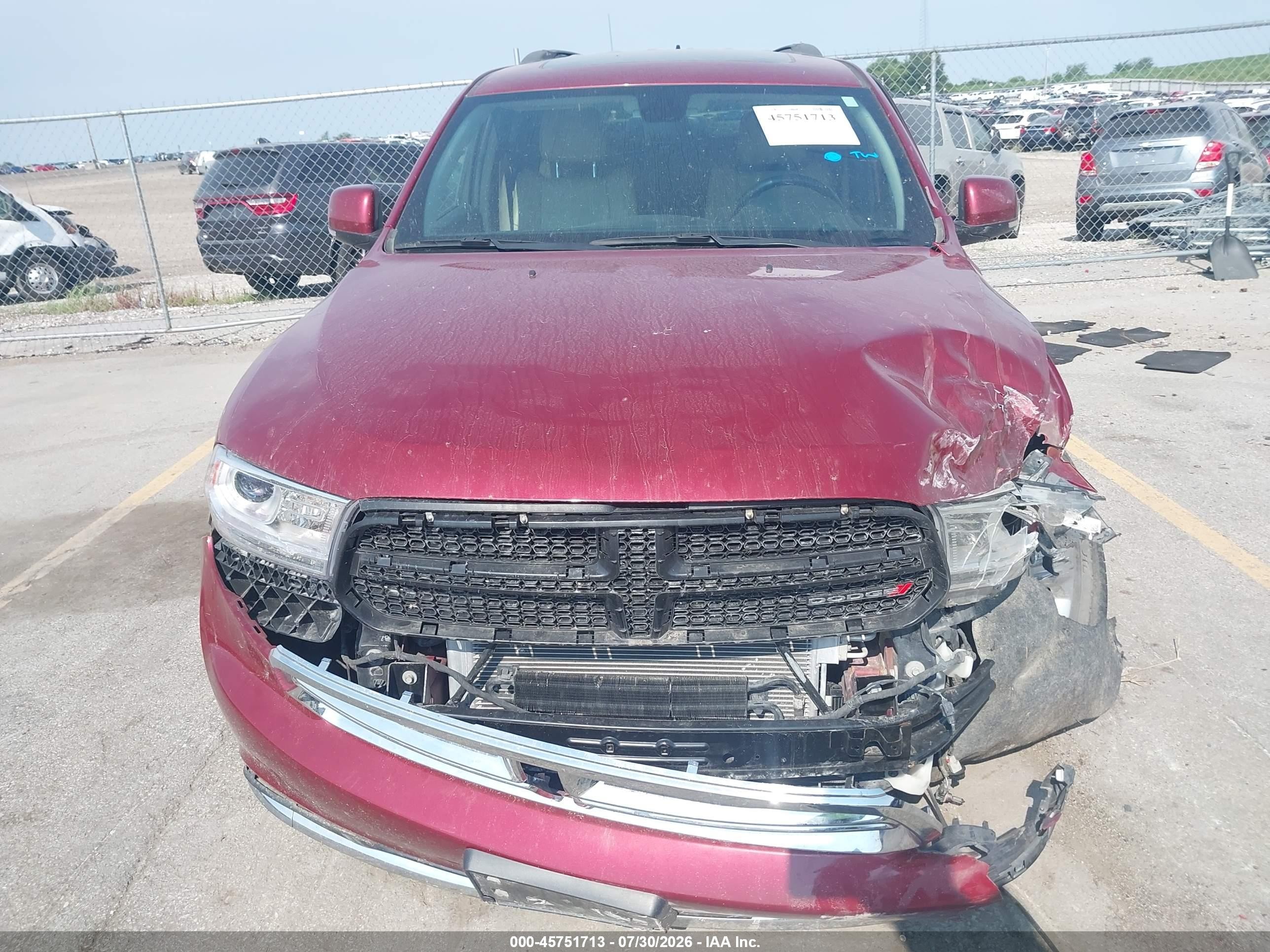 2015 Dodge Durango Limited Red vin: 1C4RDJDG2FC121189