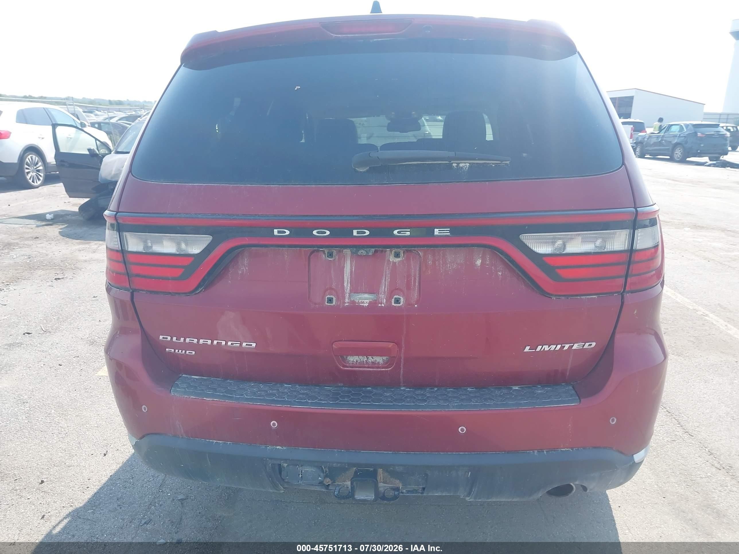 2015 Dodge Durango Limited Red vin: 1C4RDJDG2FC121189