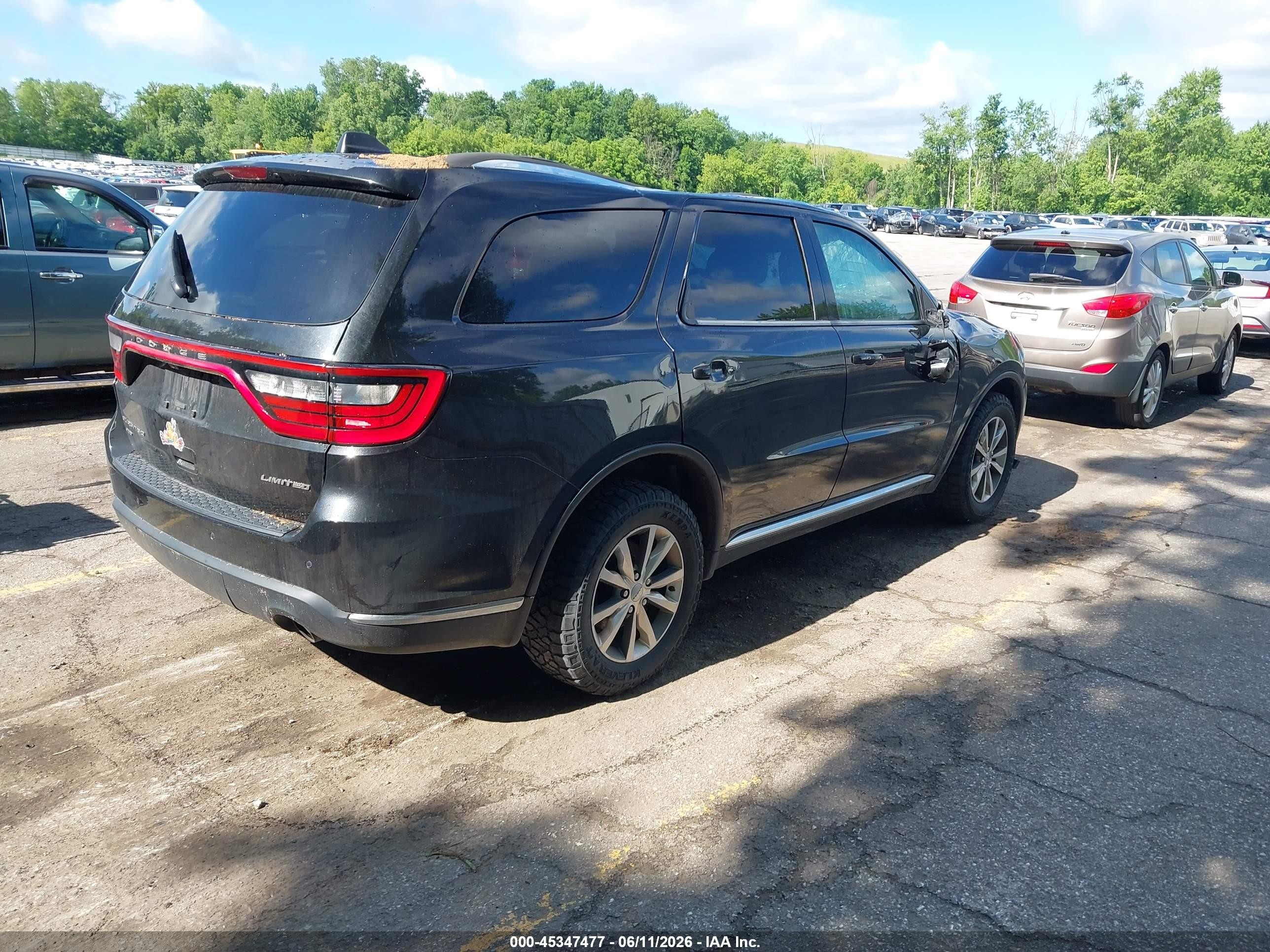 2015 Dodge Durango Limited Black vin: 1C4RDJDG2FC696005