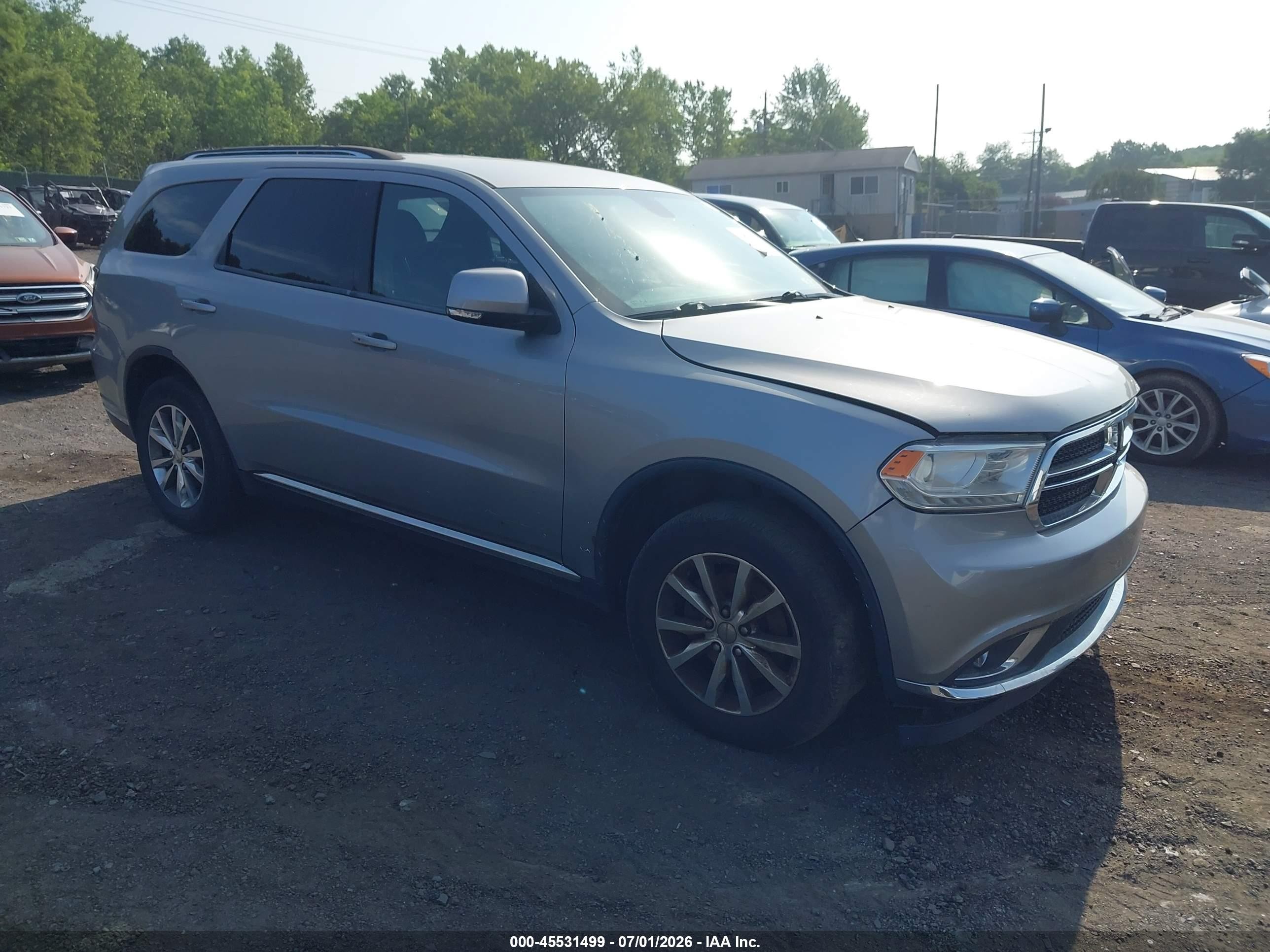 2015 Dodge Durango Limited Silver vin: 1C4RDJDG2FC766215
