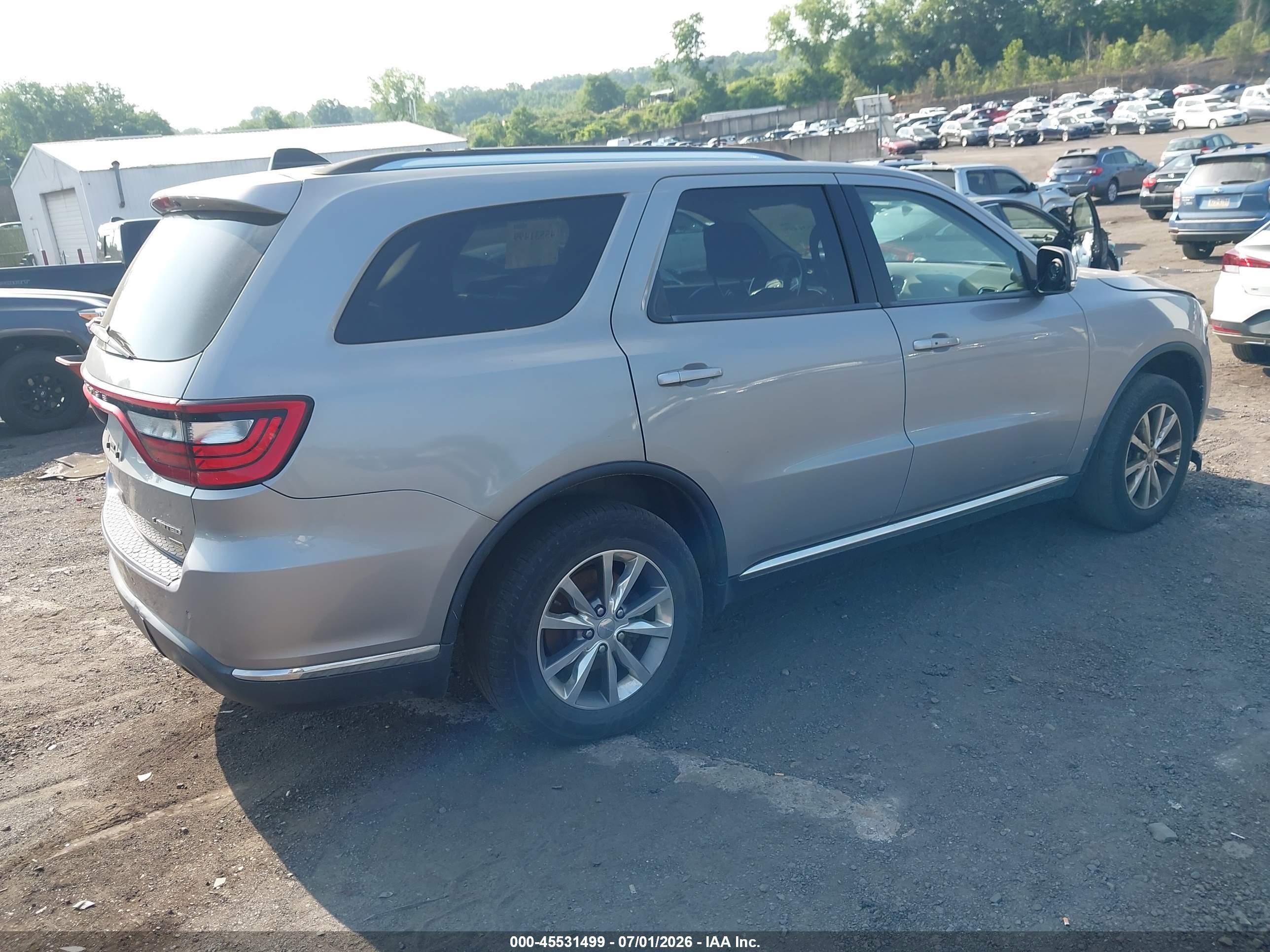 2015 Dodge Durango Limited Silver vin: 1C4RDJDG2FC766215