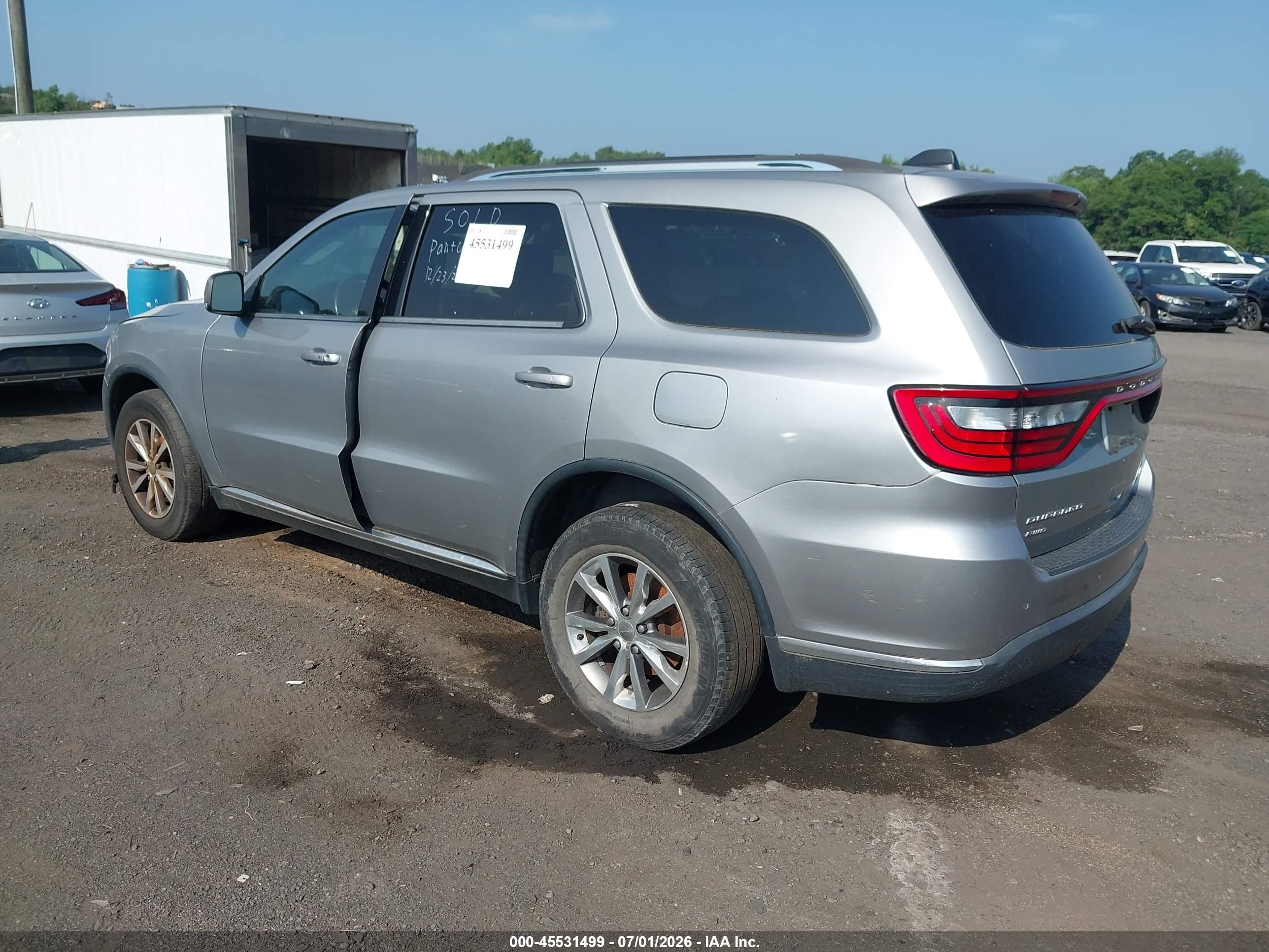 2015 Dodge Durango Limited Silver vin: 1C4RDJDG2FC766215