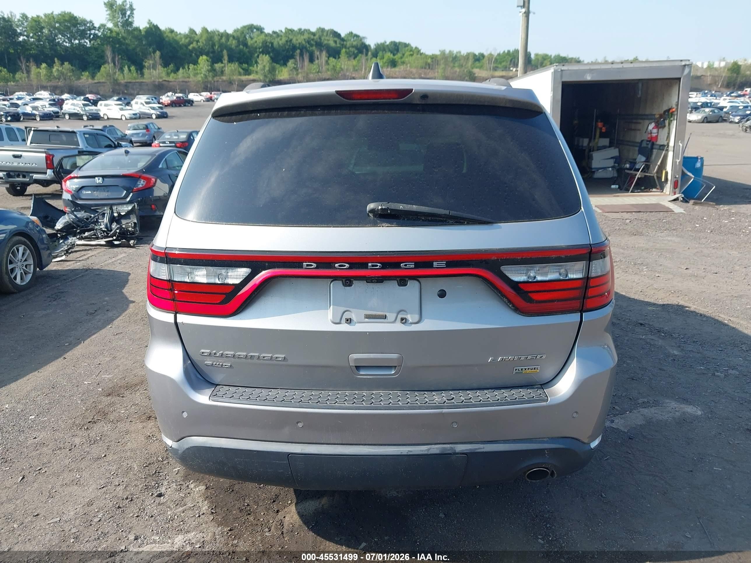 2015 Dodge Durango Limited Silver vin: 1C4RDJDG2FC766215