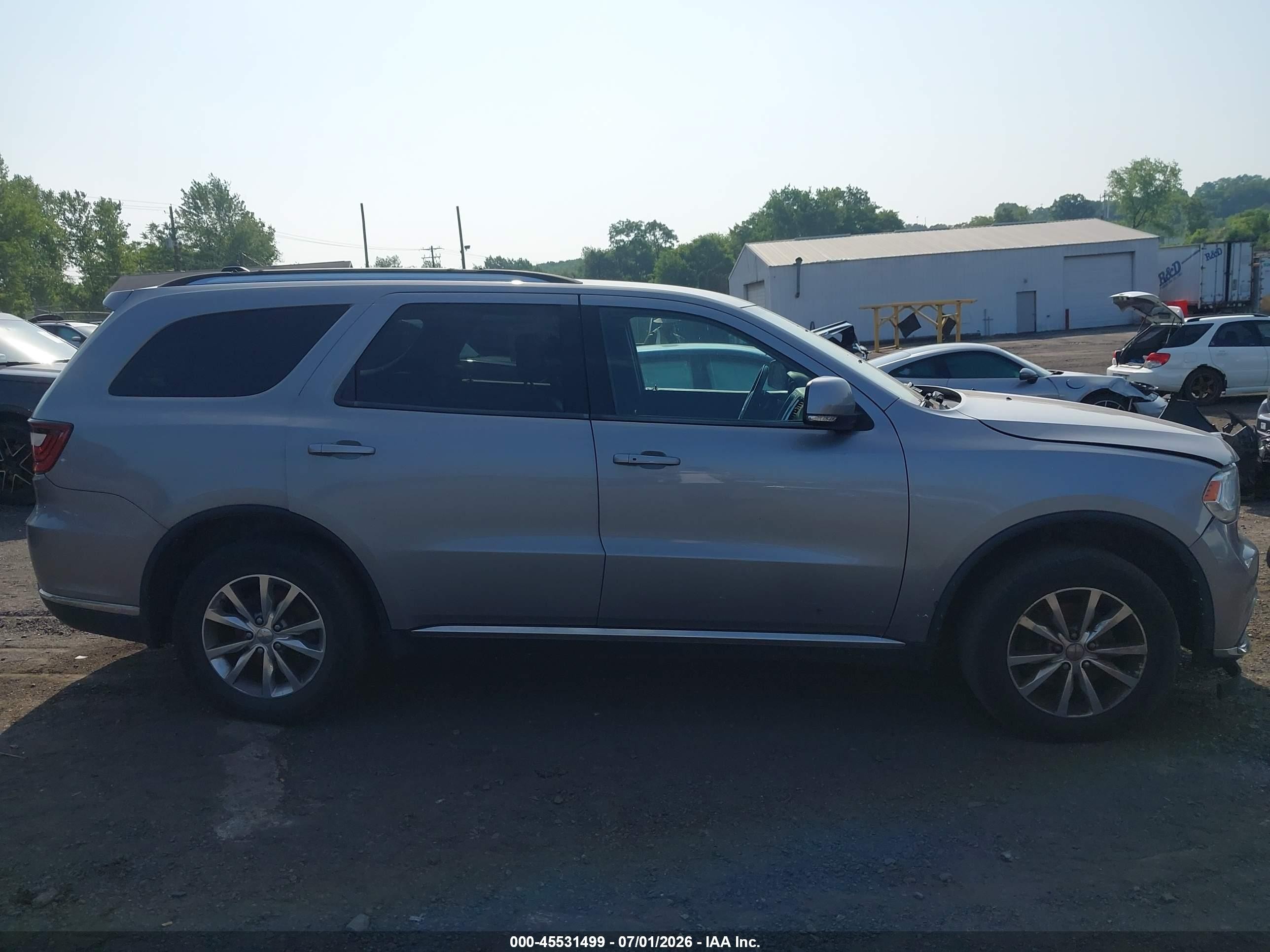 2015 Dodge Durango Limited Silver vin: 1C4RDJDG2FC766215