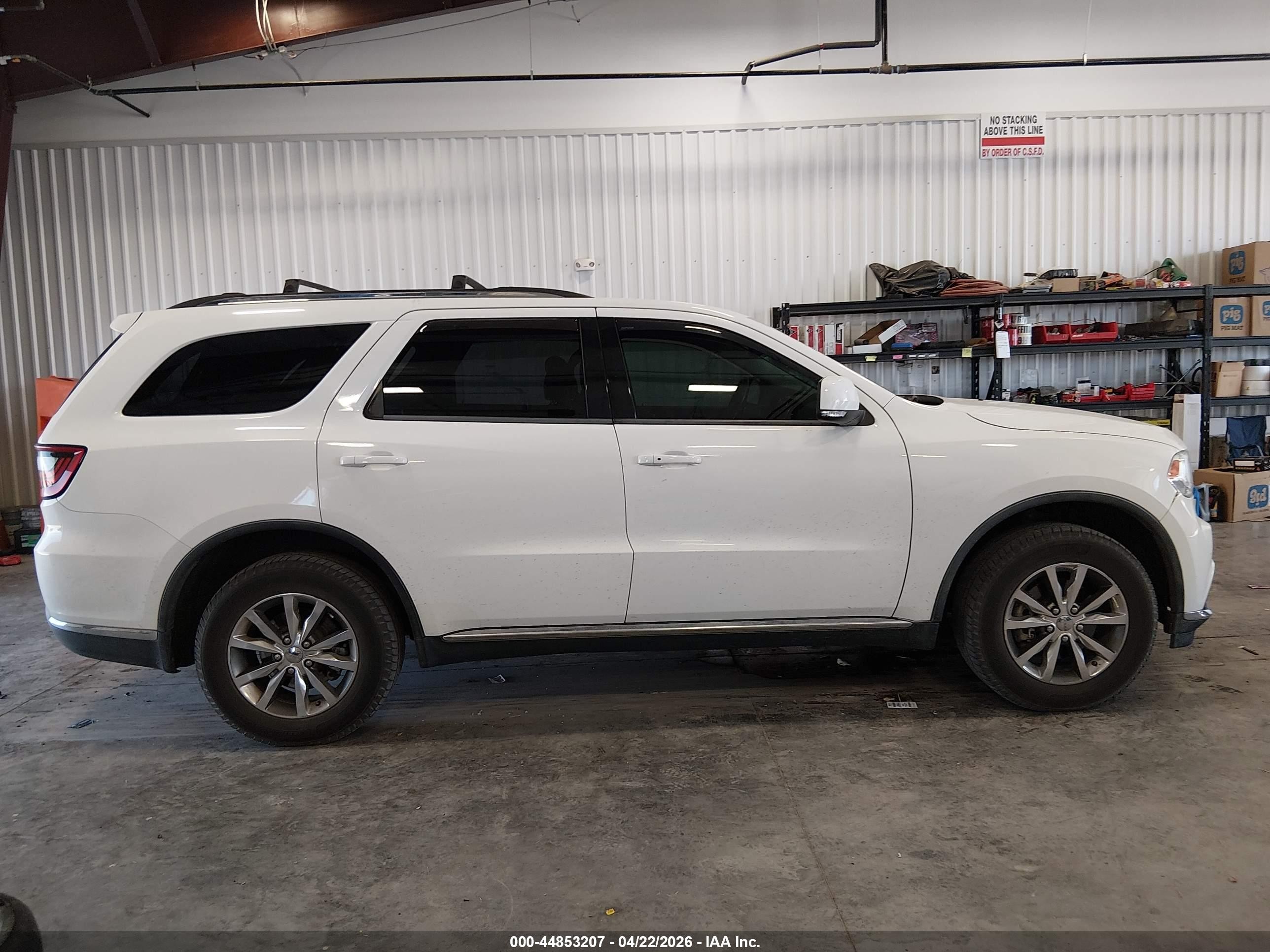 2015 Dodge Durango Limited White vin: 1C4RDJDG2FC795603