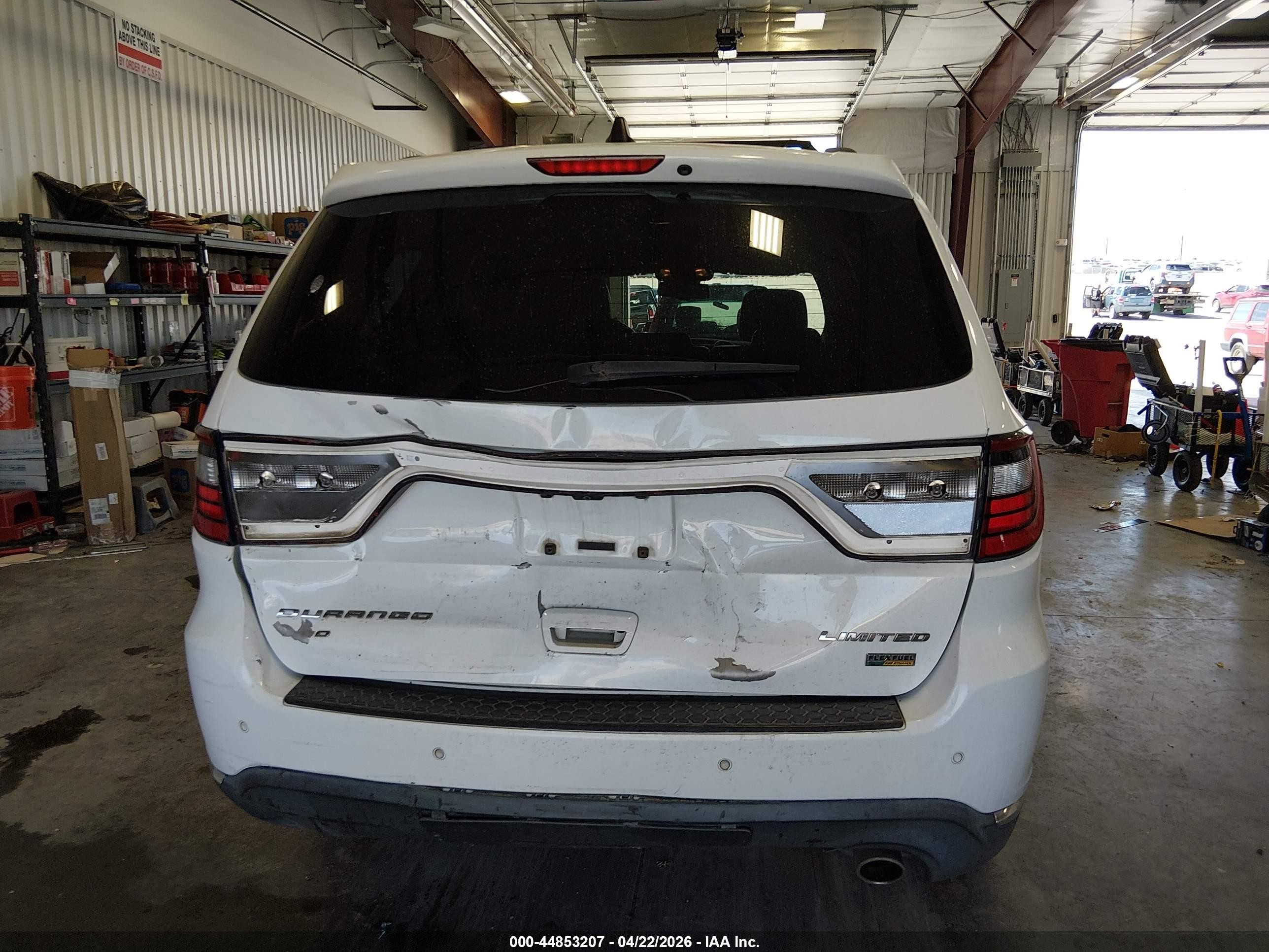 2015 Dodge Durango Limited White vin: 1C4RDJDG2FC795603