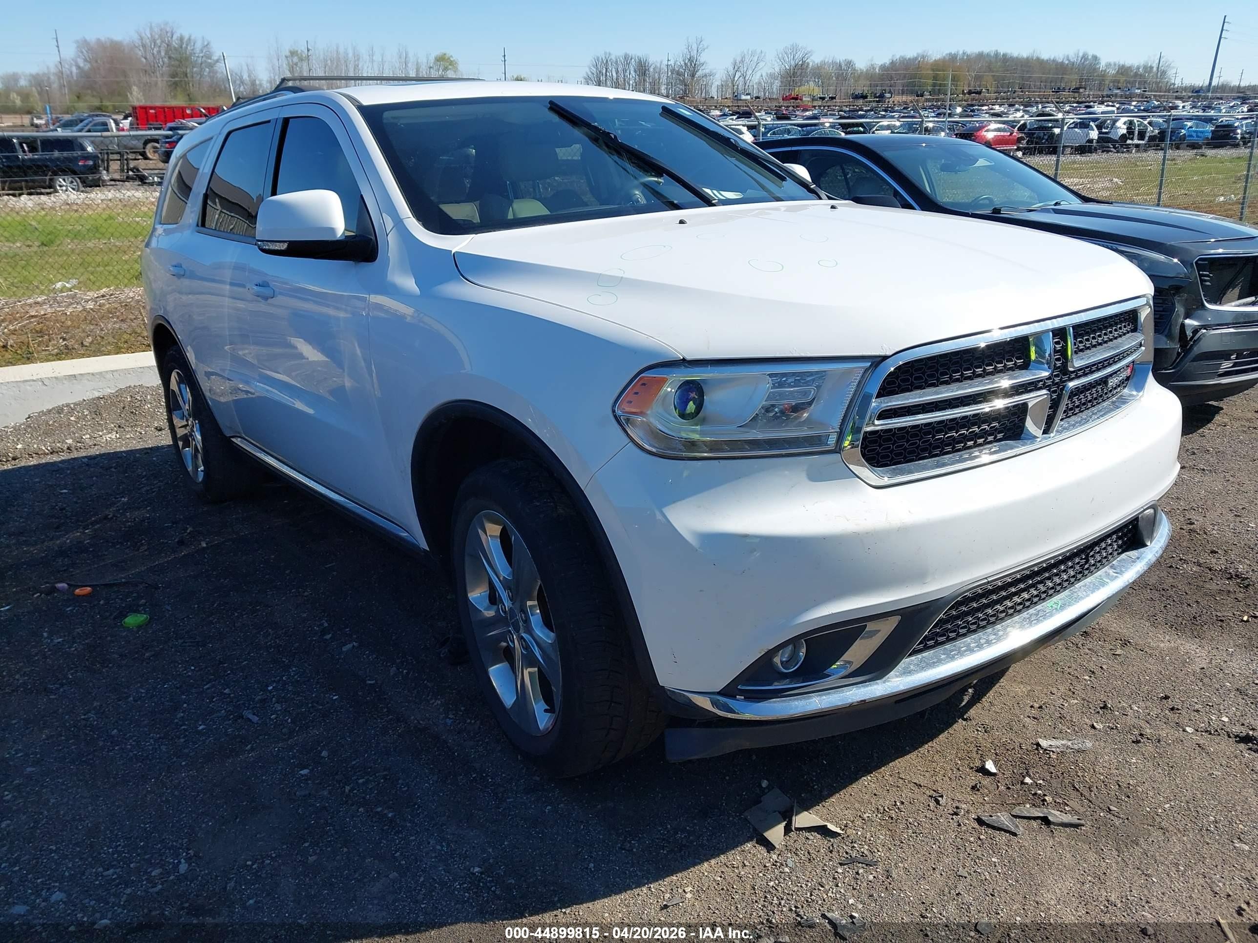 2015 Dodge Durango Limited White vin: 1C4RDJDG2FC811217