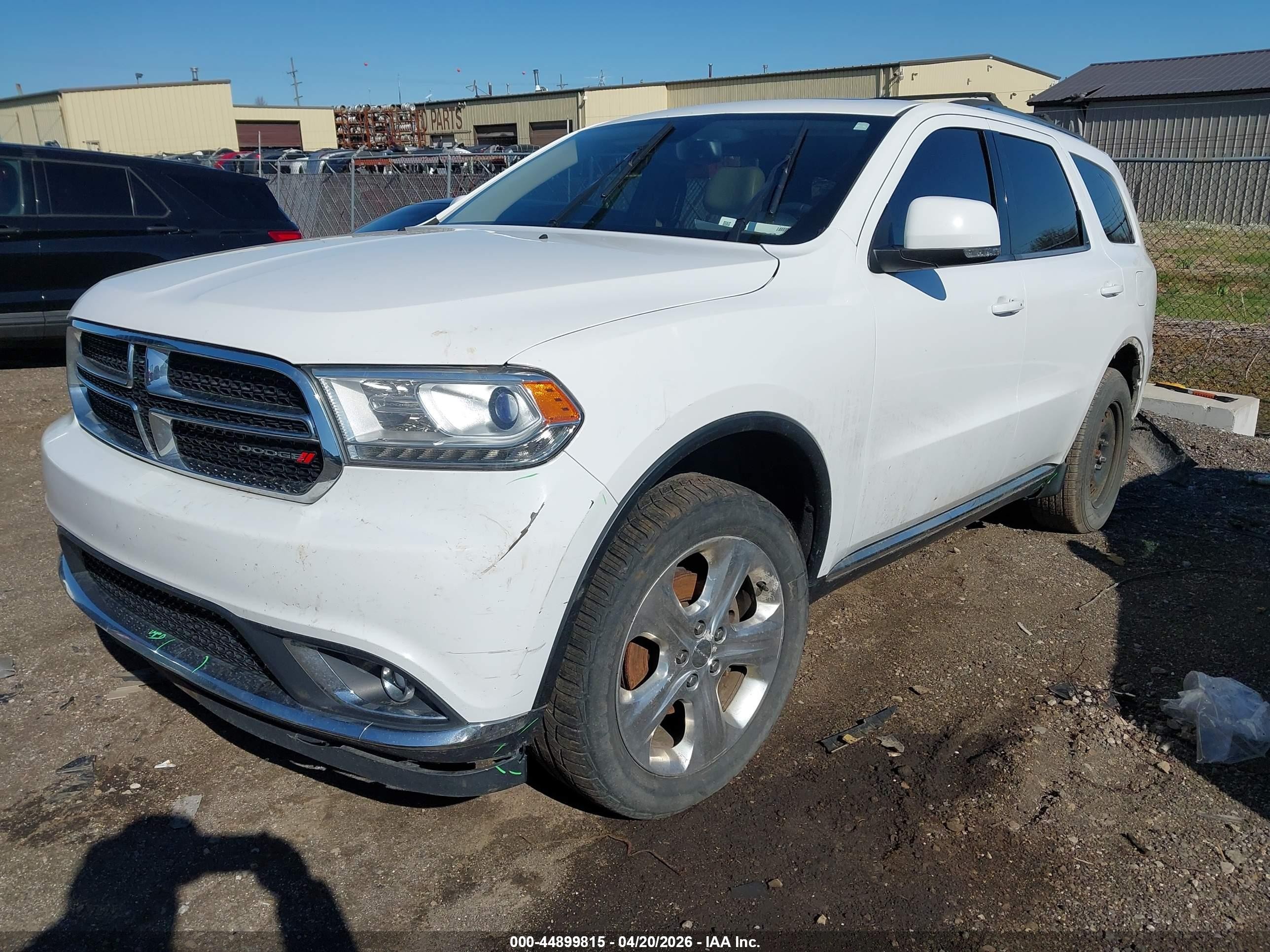 2015 Dodge Durango Limited White vin: 1C4RDJDG2FC811217