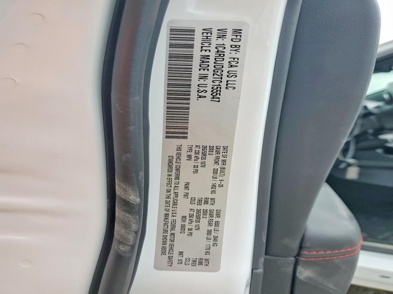 2026 Dodge Durango Gt White vin: 1C4RDJDG2TC155547