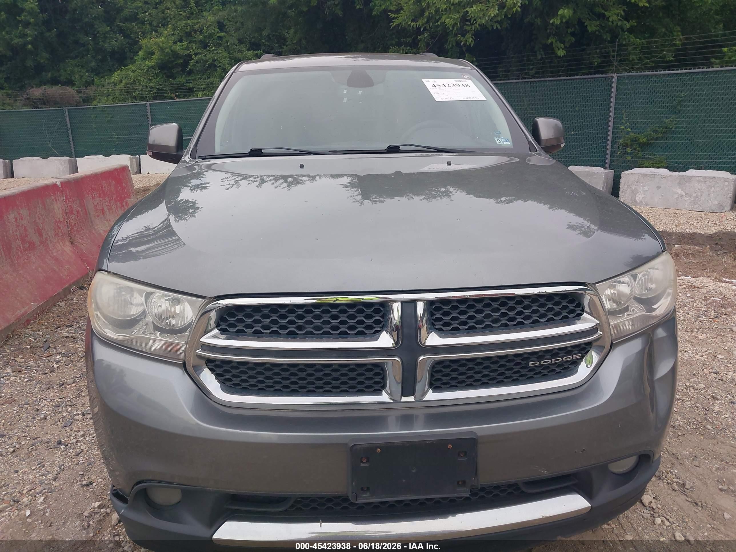 2012 Dodge Durango Crew Gray vin: 1C4RDJDG3CC107748