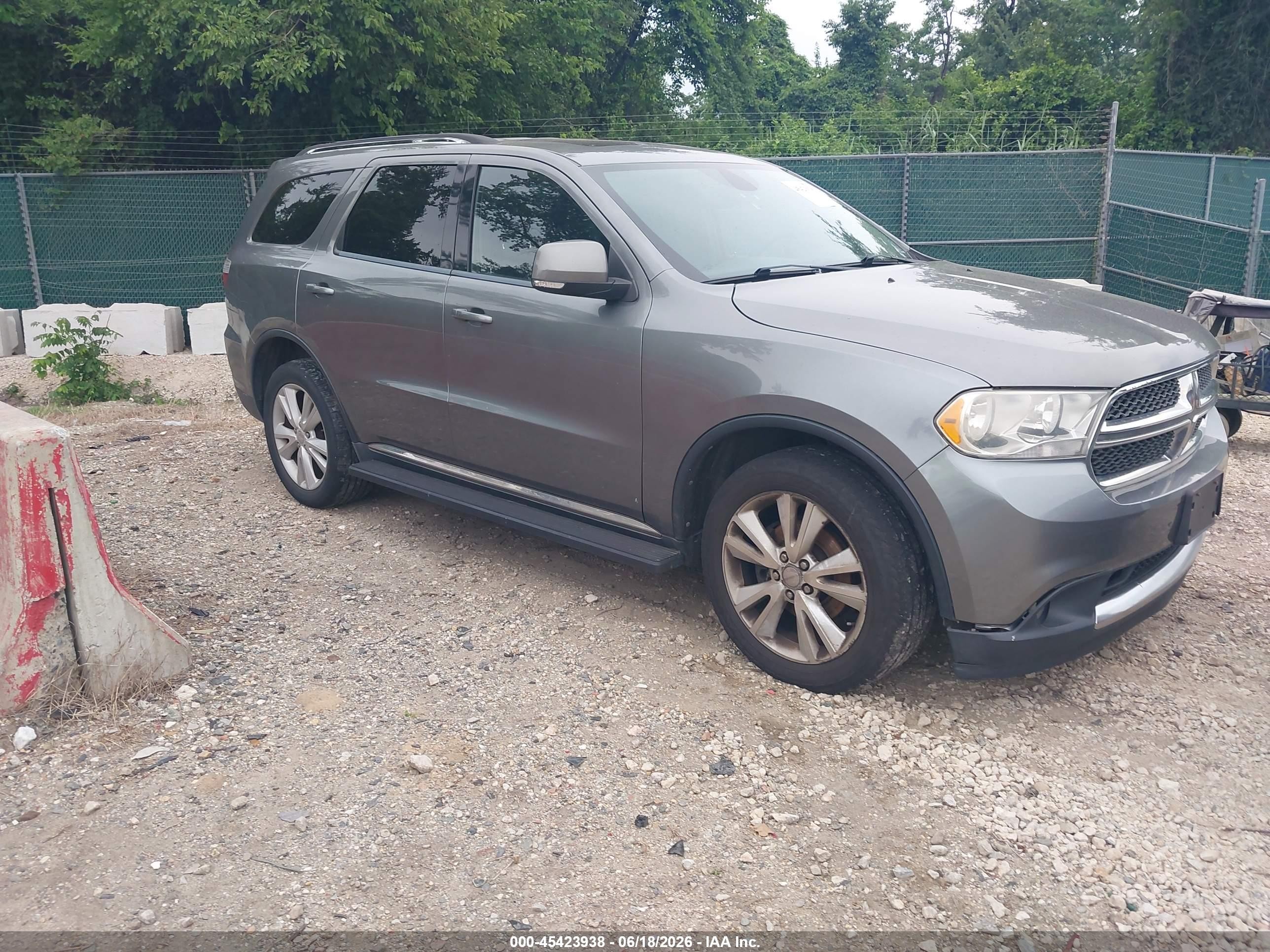 2012 Dodge Durango Crew Серый vin: 1C4RDJDG3CC107748