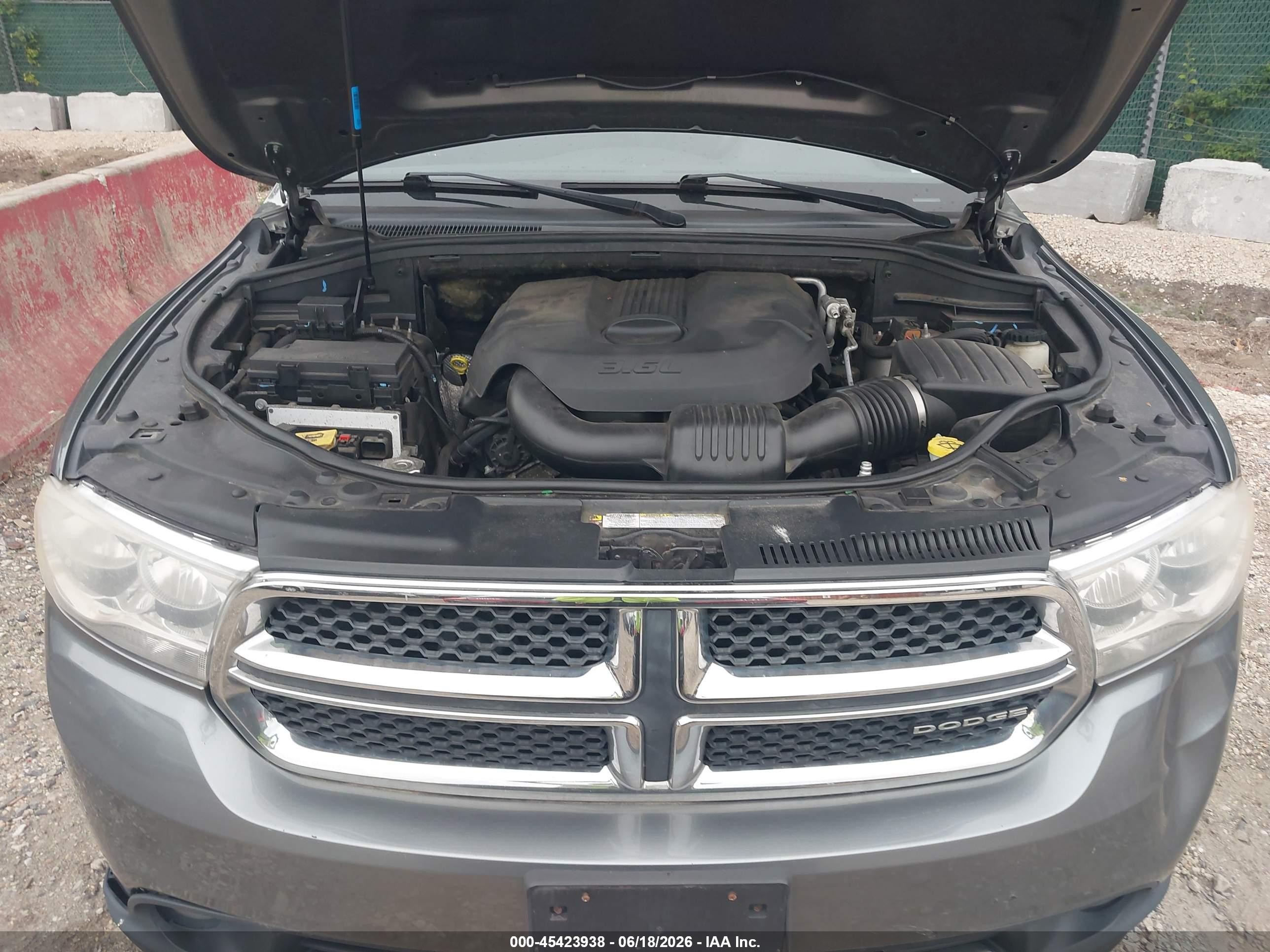 2012 Dodge Durango Crew Gray vin: 1C4RDJDG3CC107748