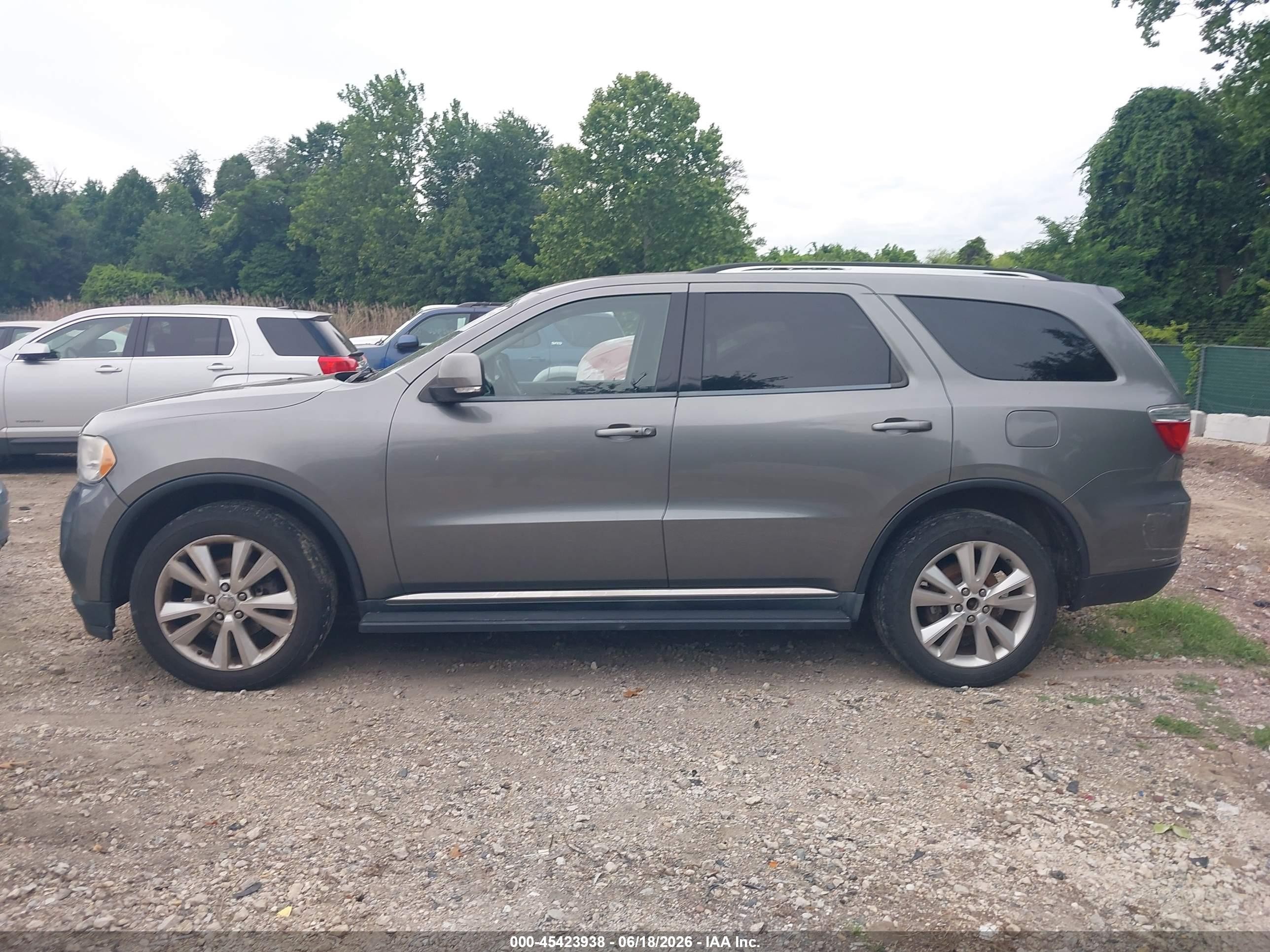 2012 Dodge Durango Crew Gray vin: 1C4RDJDG3CC107748