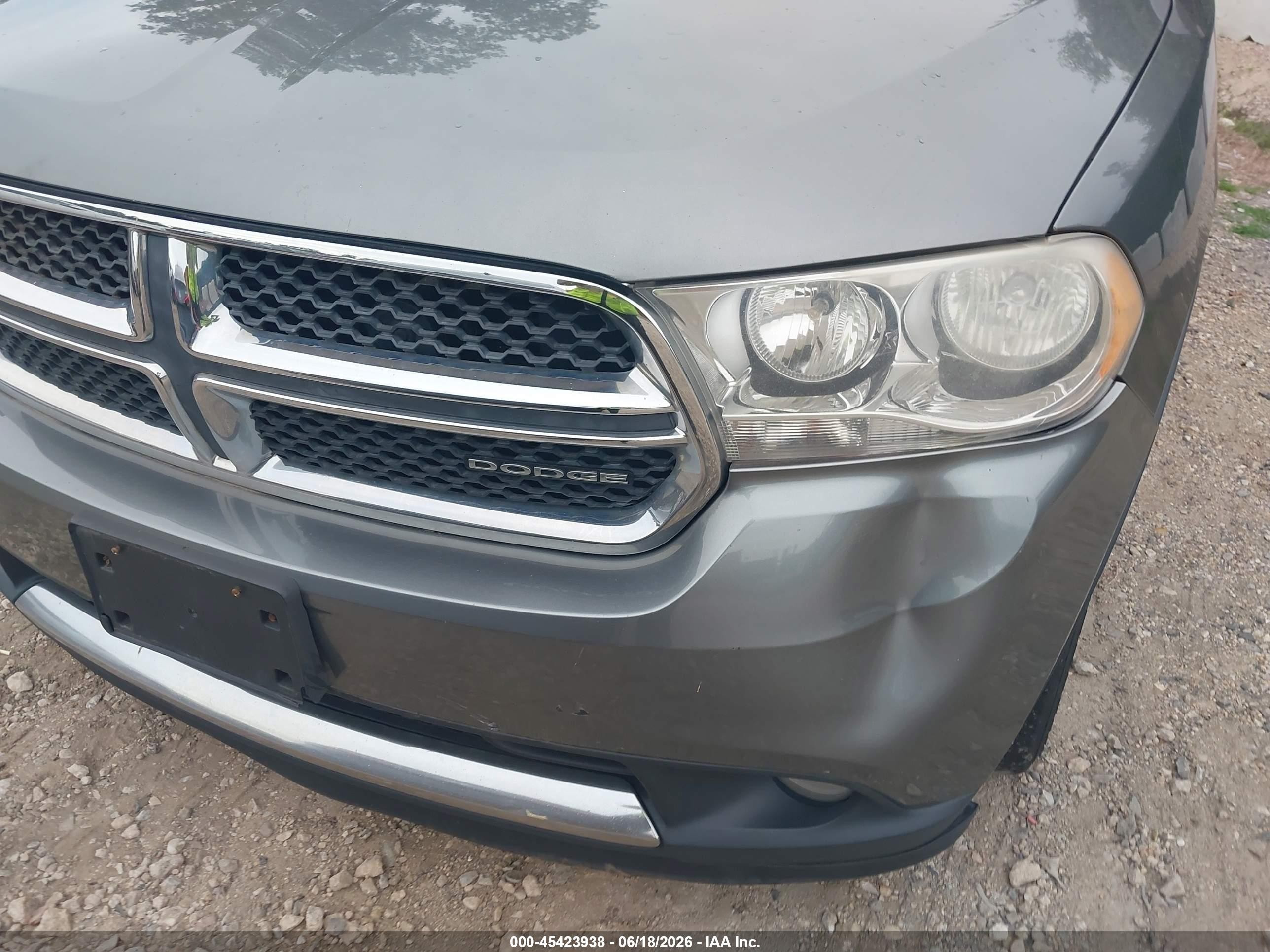 2012 Dodge Durango Crew Gray vin: 1C4RDJDG3CC107748