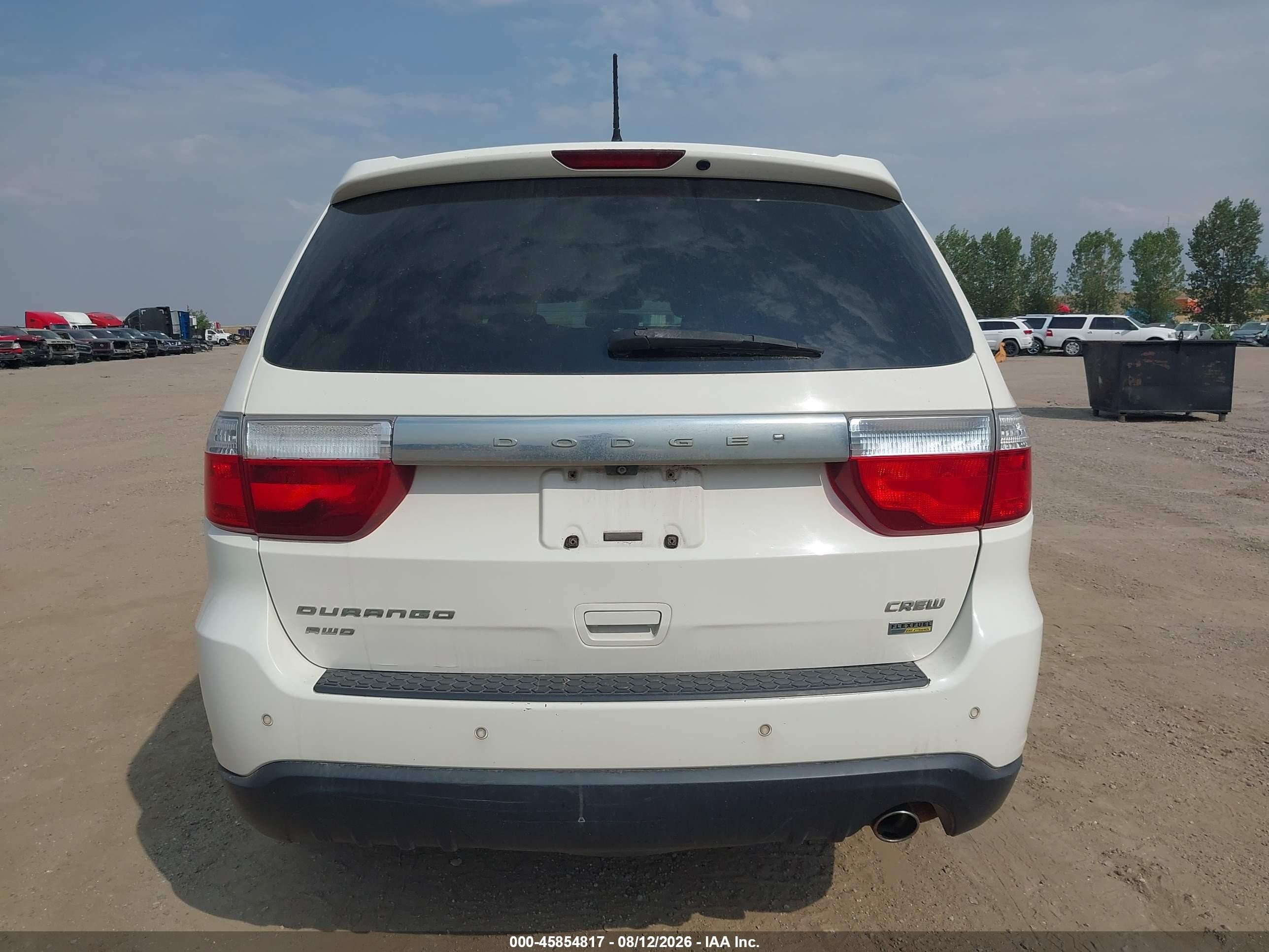 2012 Dodge Durango Crew Белый vin: 1C4RDJDG3CC187942