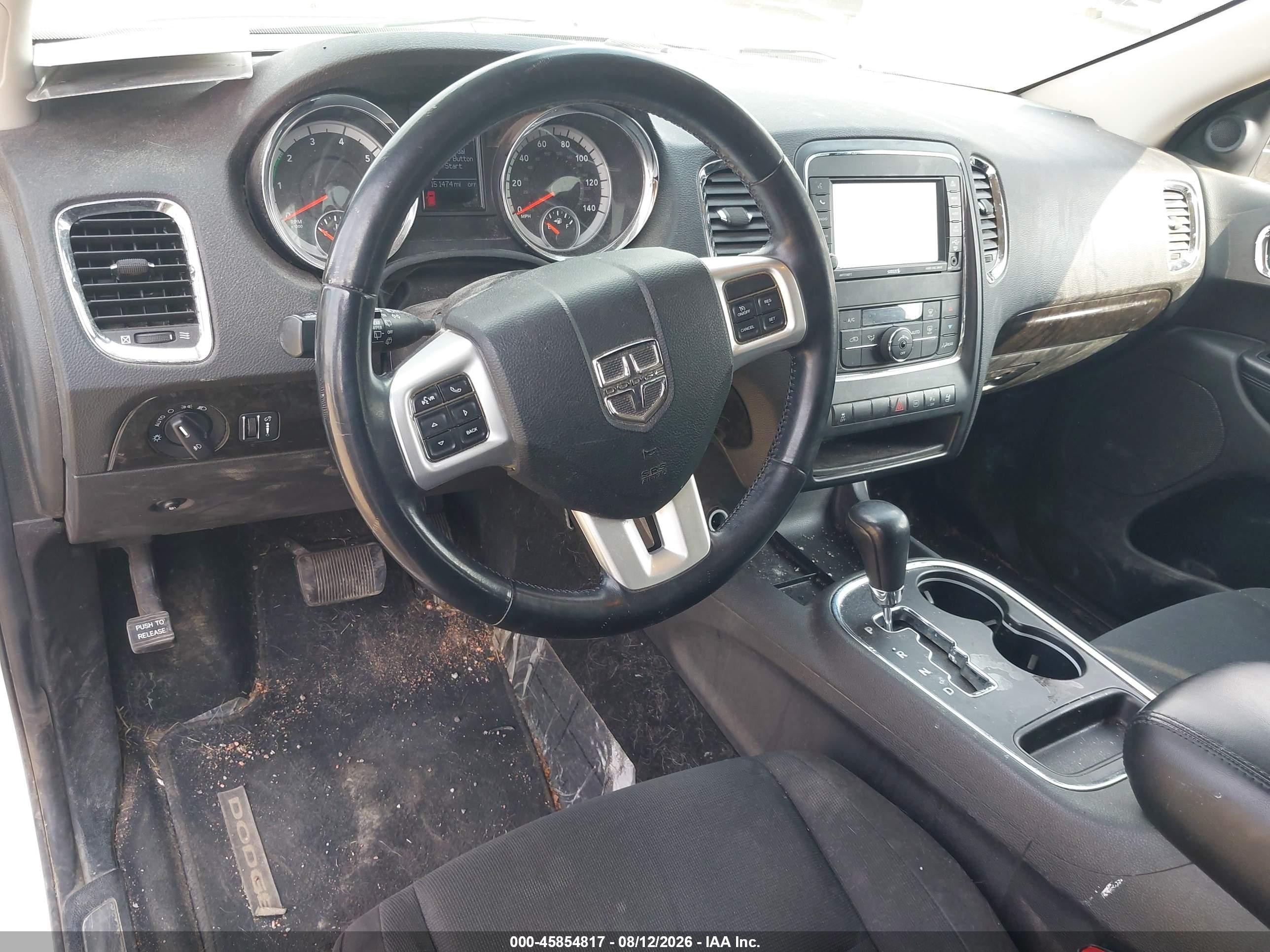 2012 Dodge Durango Crew Белый vin: 1C4RDJDG3CC187942
