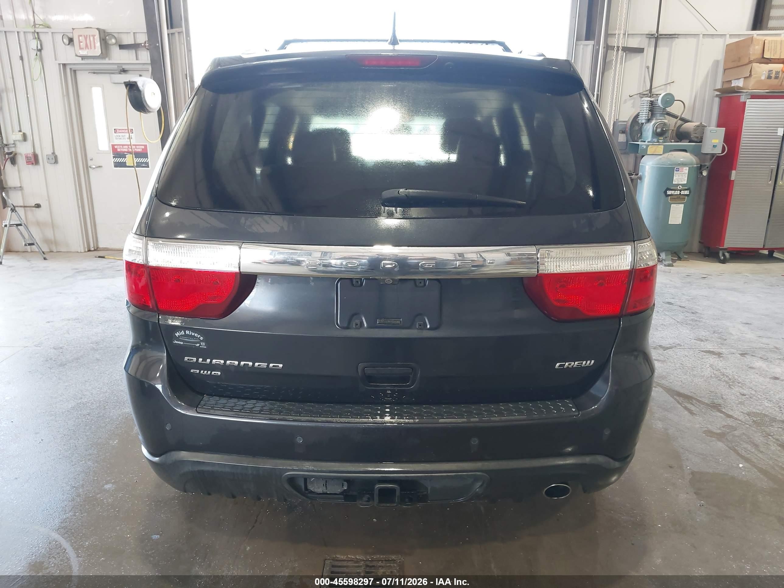 2012 Dodge Durango Crew Black vin: 1C4RDJDG3CC240168