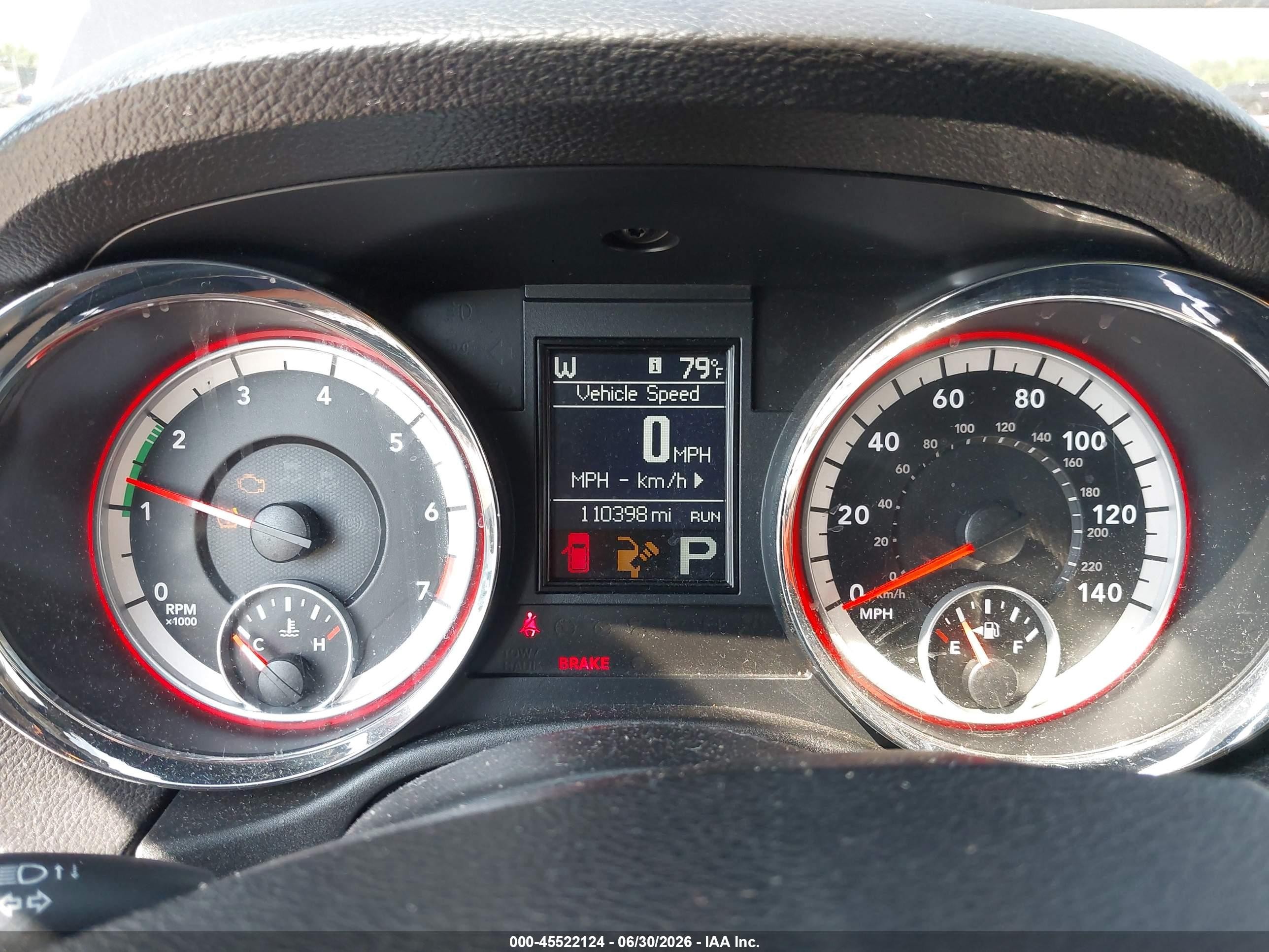 2012 Dodge Durango Crew Black vin: 1C4RDJDG3CC322630