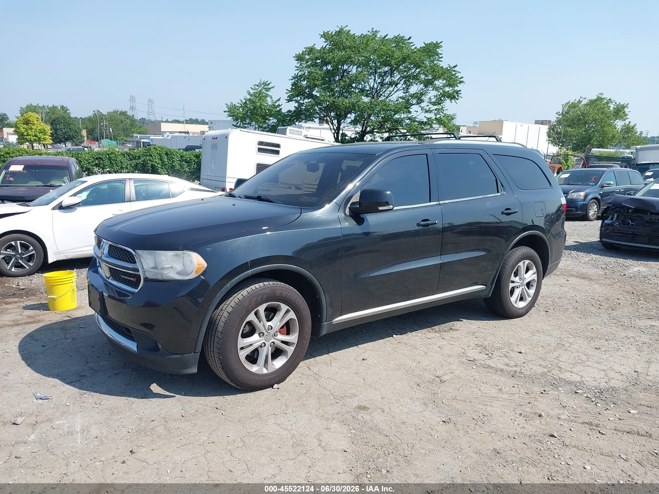 2012 Dodge Durango Crew Black vin: 1C4RDJDG3CC322630