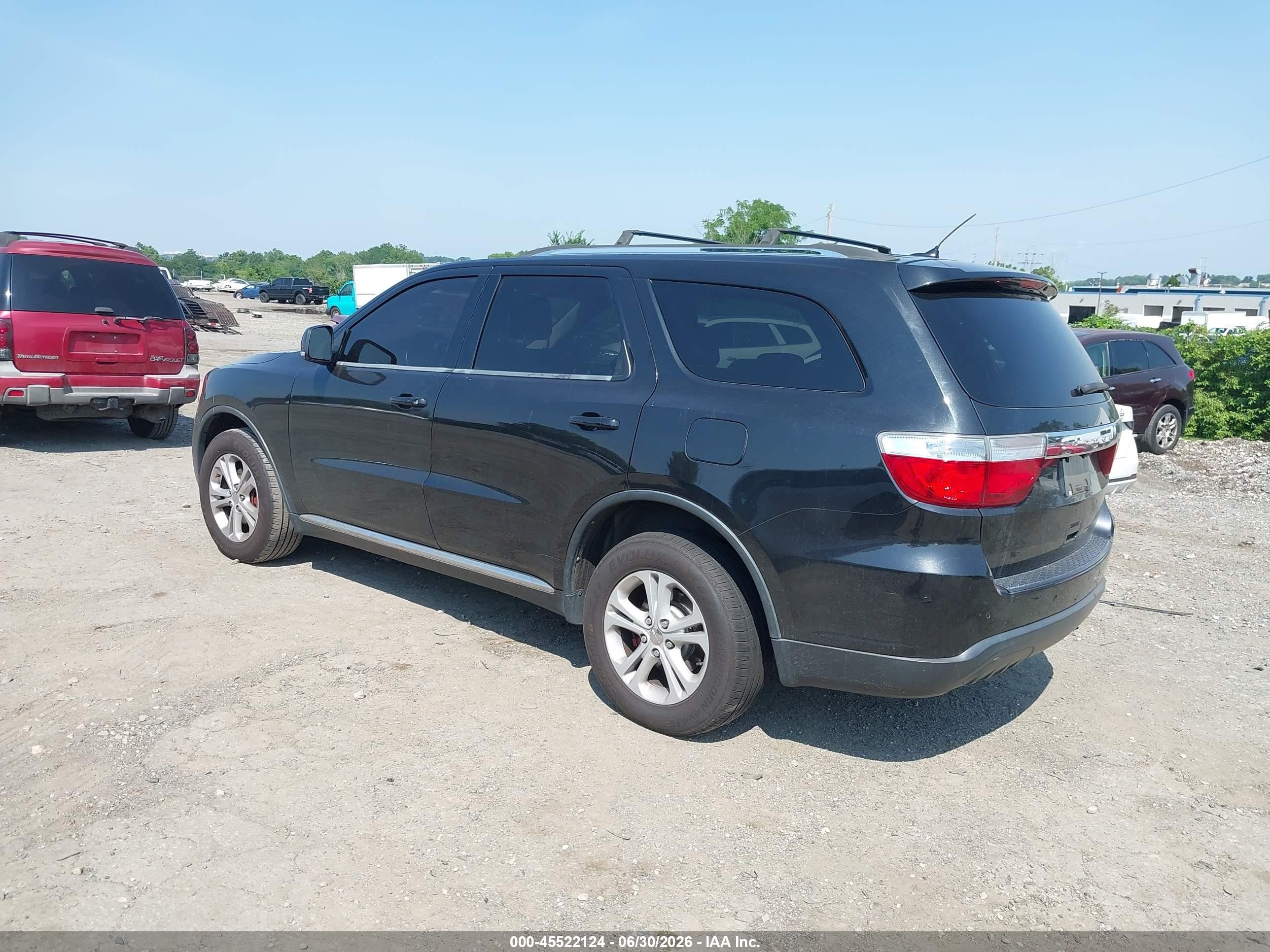 2012 Dodge Durango Crew Black vin: 1C4RDJDG3CC322630
