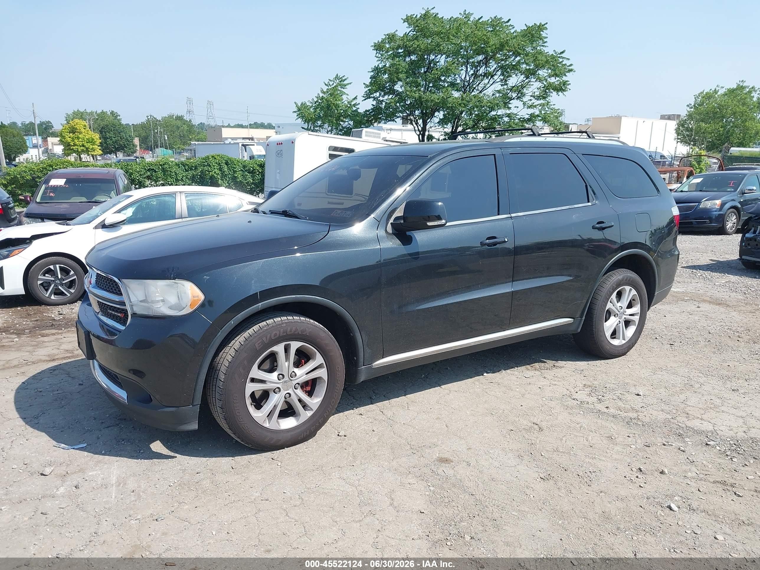 2012 Dodge Durango Crew Black vin: 1C4RDJDG3CC322630