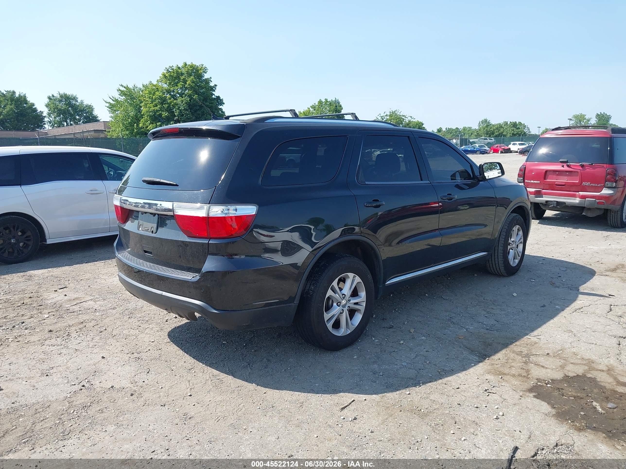 2012 Dodge Durango Crew Black vin: 1C4RDJDG3CC322630