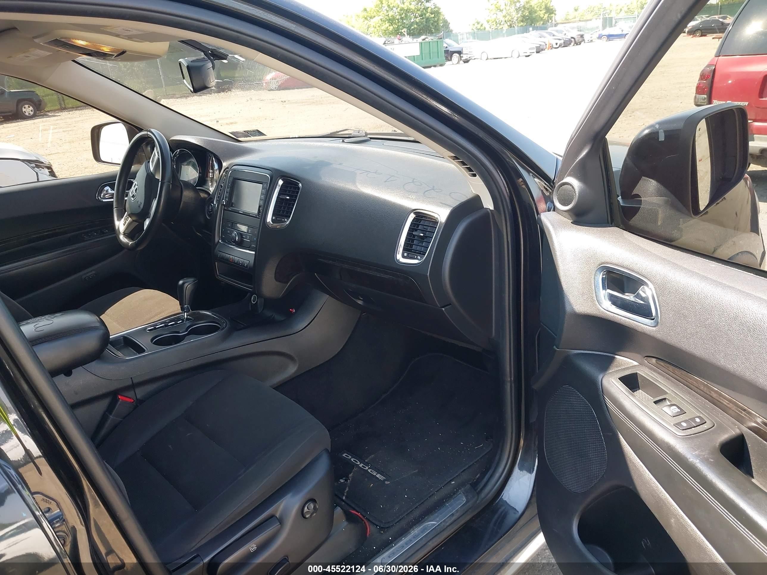2012 Dodge Durango Crew Black vin: 1C4RDJDG3CC322630