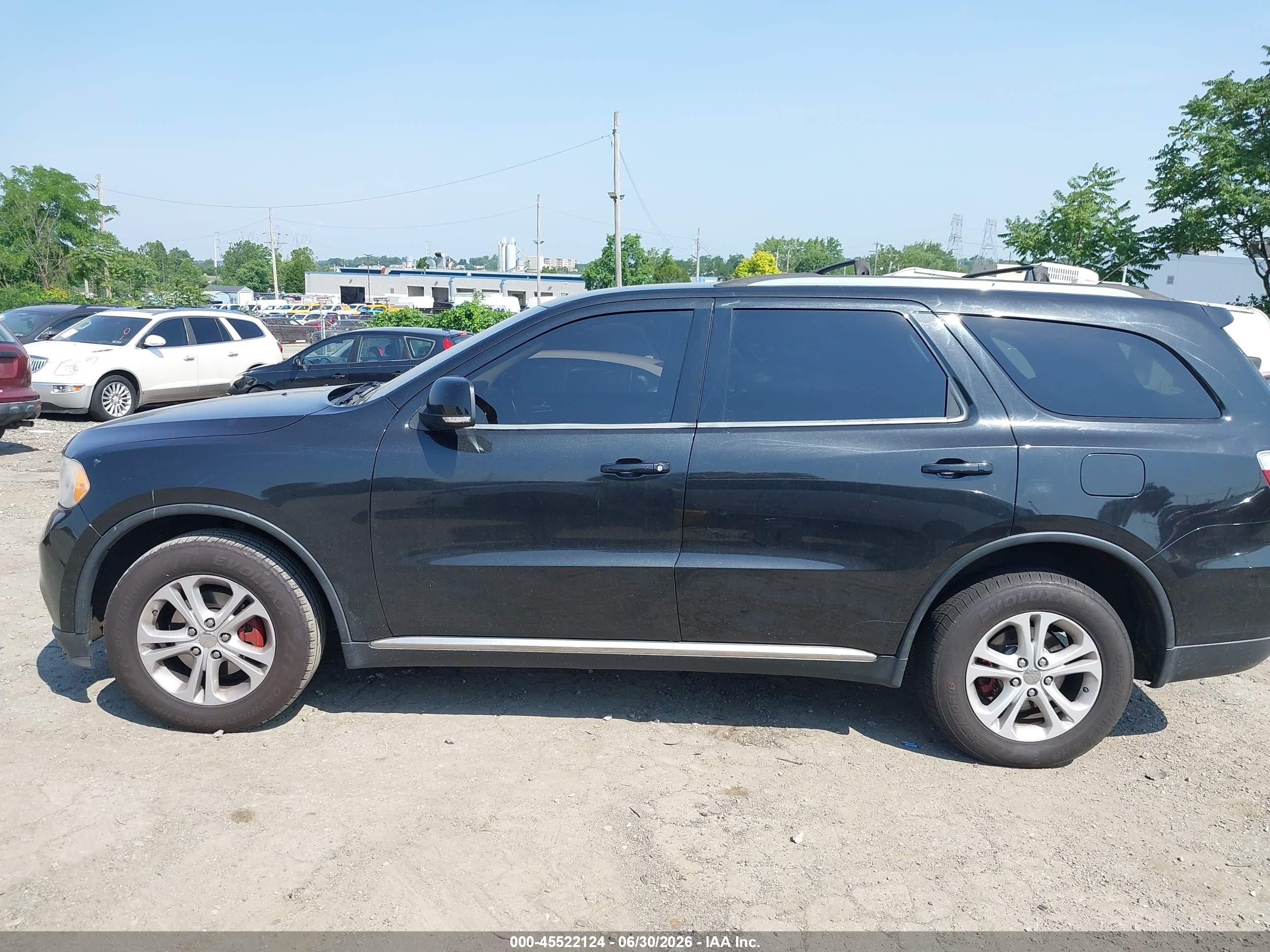2012 Dodge Durango Crew Black vin: 1C4RDJDG3CC322630