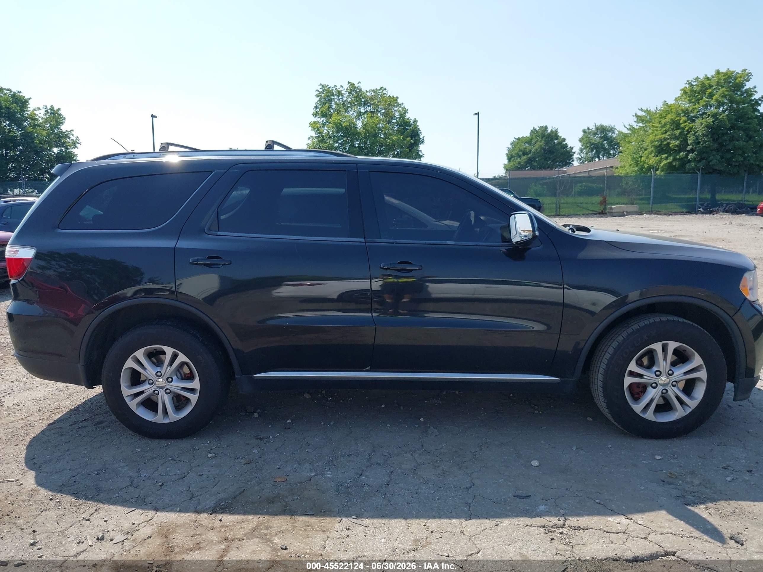 2012 Dodge Durango Crew Black vin: 1C4RDJDG3CC322630