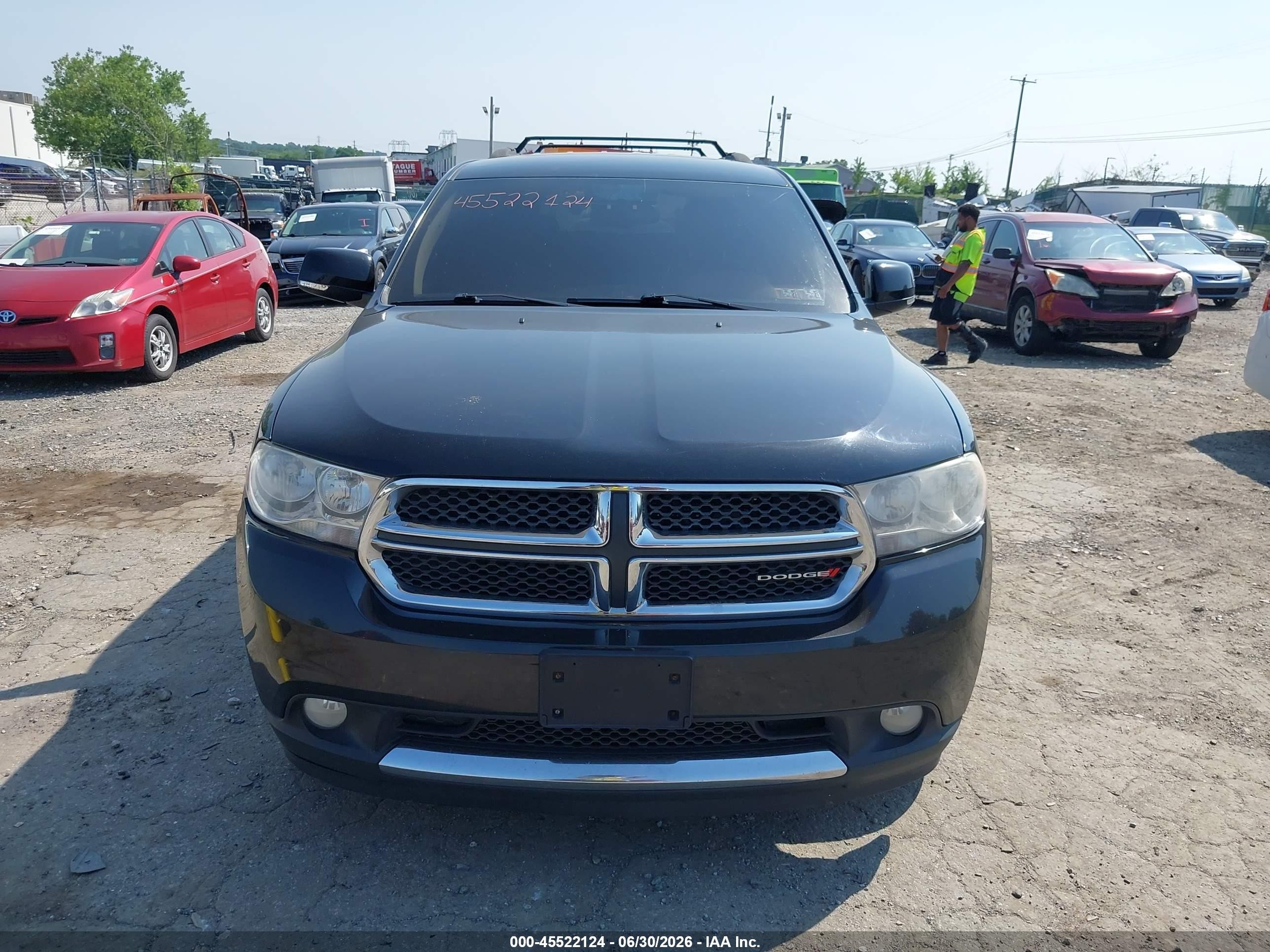 2012 Dodge Durango Crew Black vin: 1C4RDJDG3CC322630