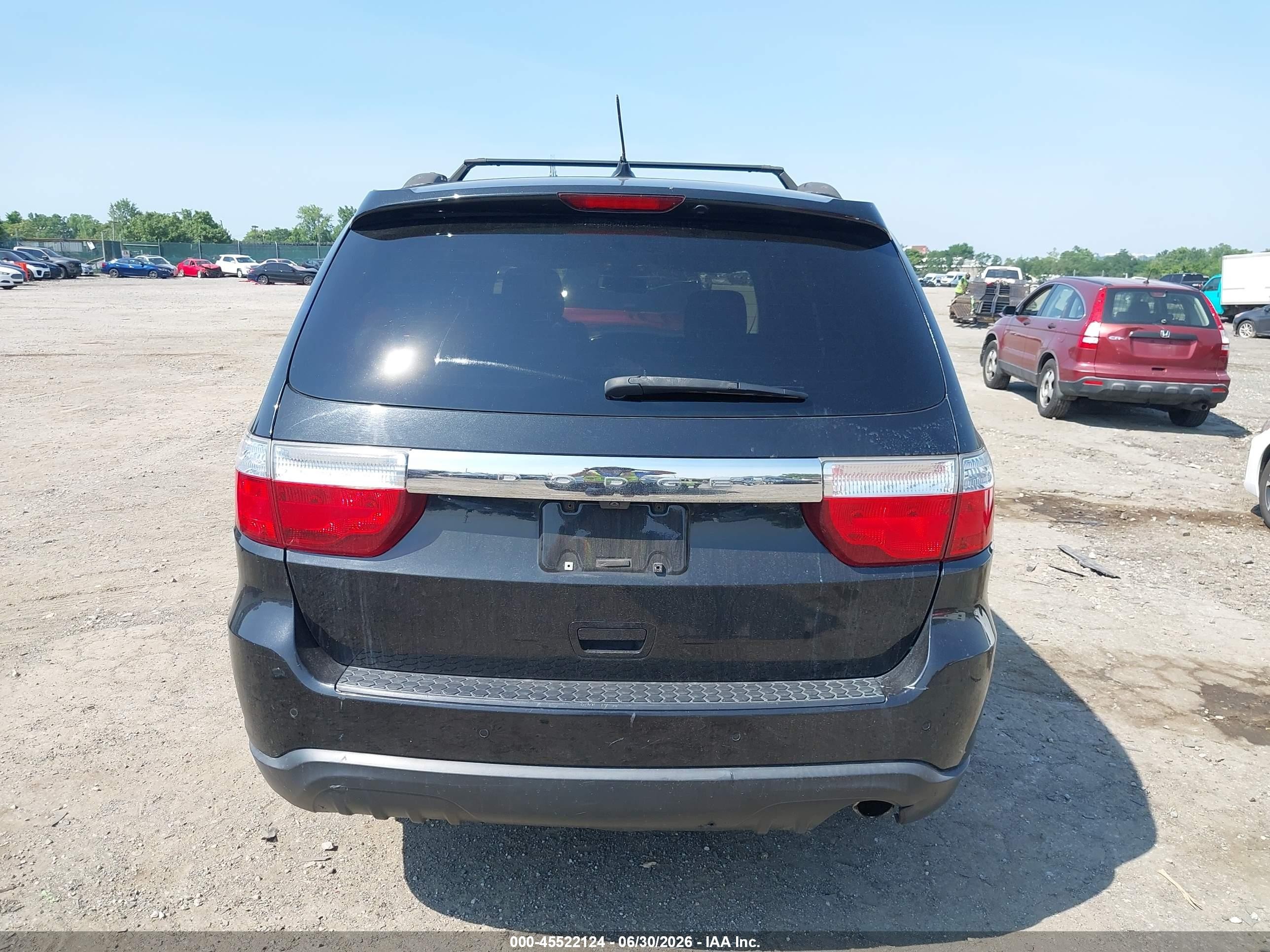 2012 Dodge Durango Crew Black vin: 1C4RDJDG3CC322630